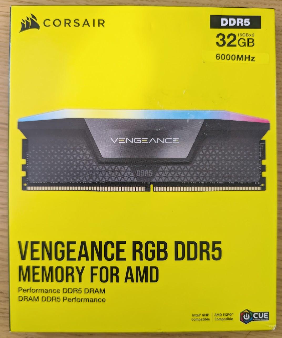 (Brand New) Corsair Vengeange RGB DDR5 32GB (2x16GB) 6000Mhz CL36-44-44-96