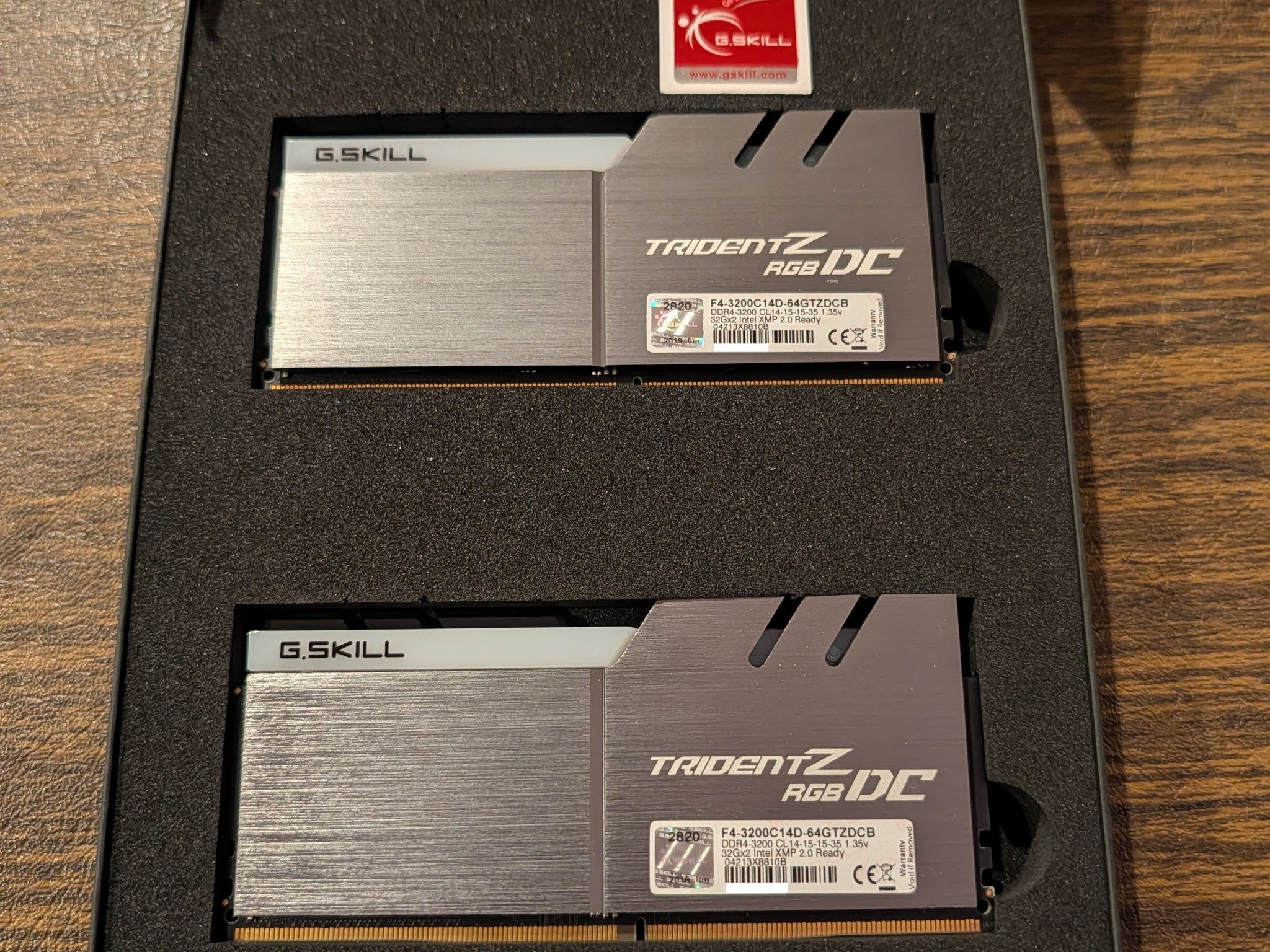G.SKILL TridentZ RGB DC 64GB (2x32GB) *14-15-15-35* 3200 MHz *B-Die* DDR4 (CL14)