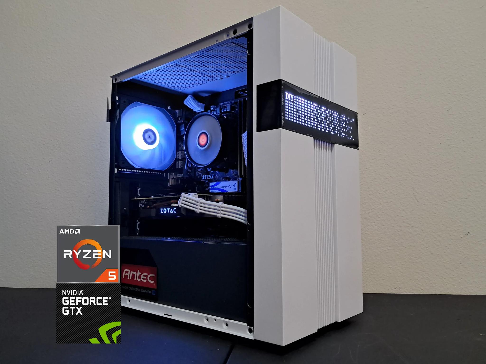 🔴⬜ Aesthetic Gaming PC ⬜🔴Nvidia GTX 1070 Ti | Ryzen 5 1600 (6C/12T) | 1TB SSD | 16GB DDR4-3200