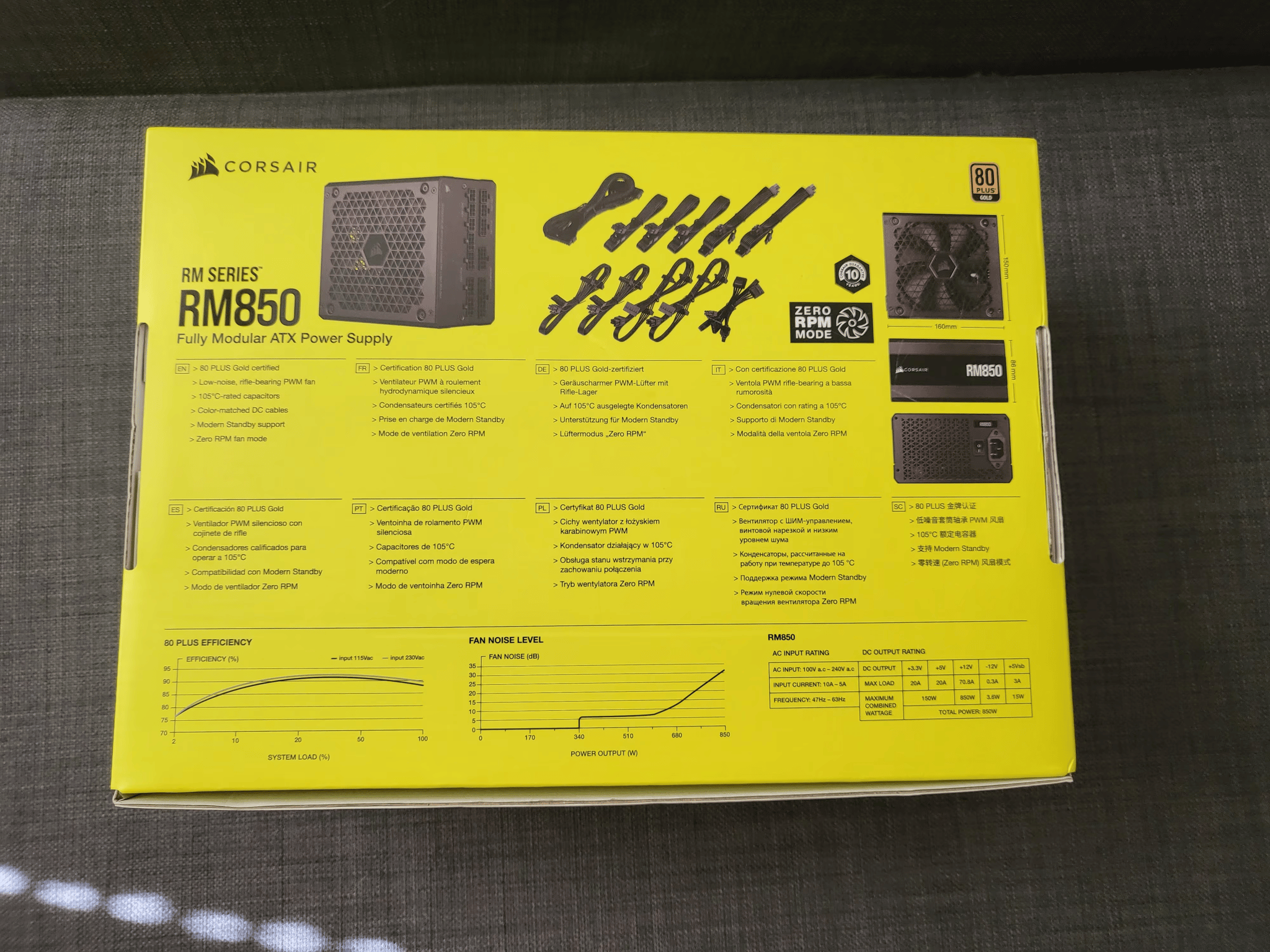 Corsair RM850 PSU Box