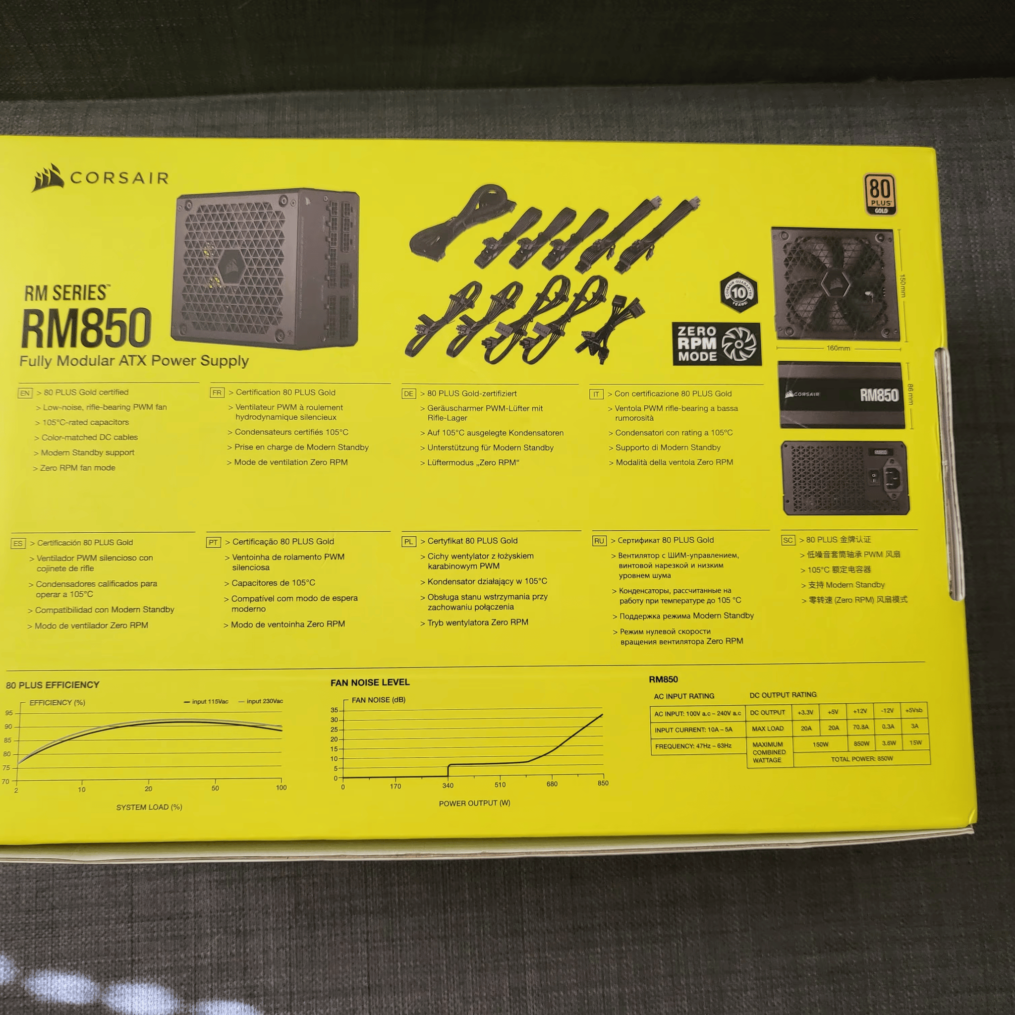 Corsair RM850 PSU Box