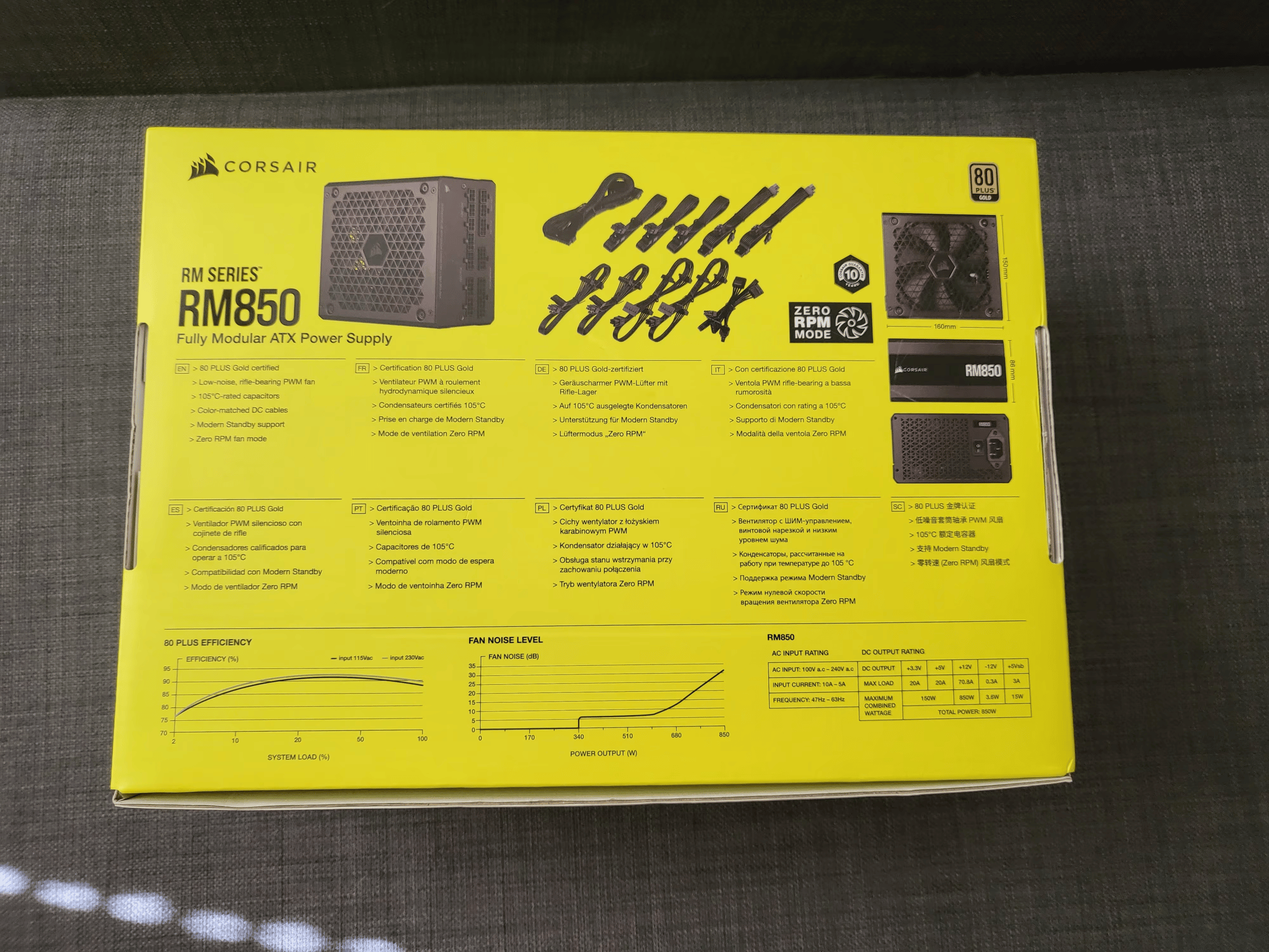 Corsair RM850 PSU Box