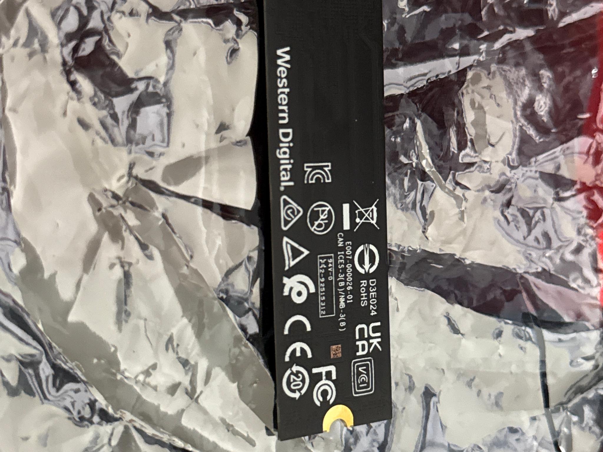 WD Black SN770 1TB NVME SSD