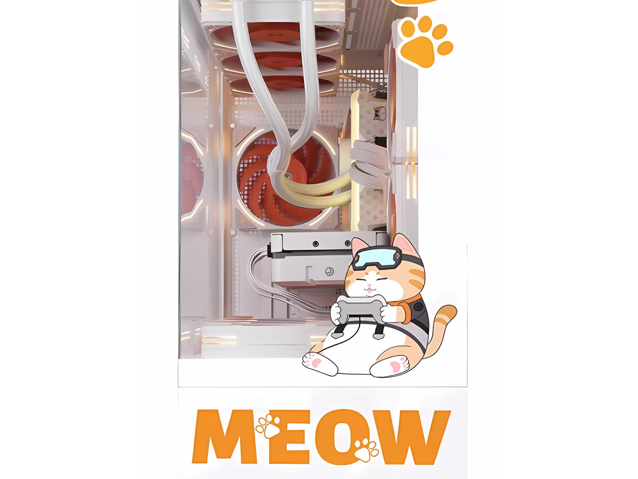 SEGOTEP Endura Pro Meow Edition, Tempered Glass, Detachable Panels,Meow Fans ARGB Fans Included