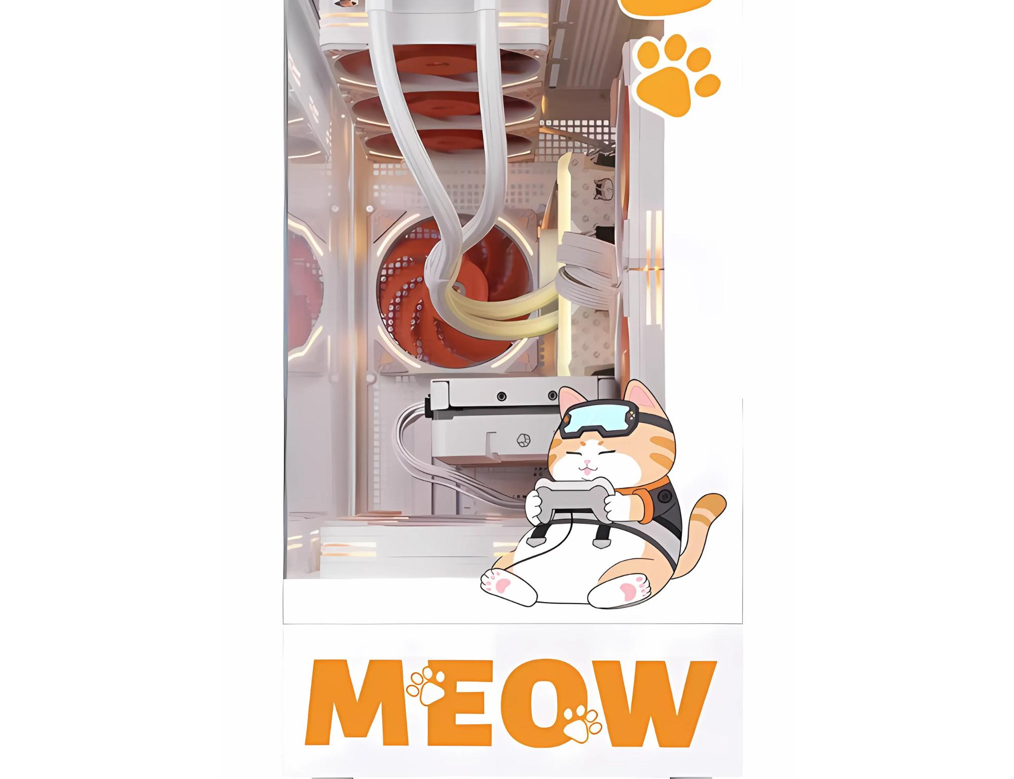 SEGOTEP Endura Pro Meow Edition, Tempered Glass, Detachable Panels,Meow Fans ARGB Fans Included
