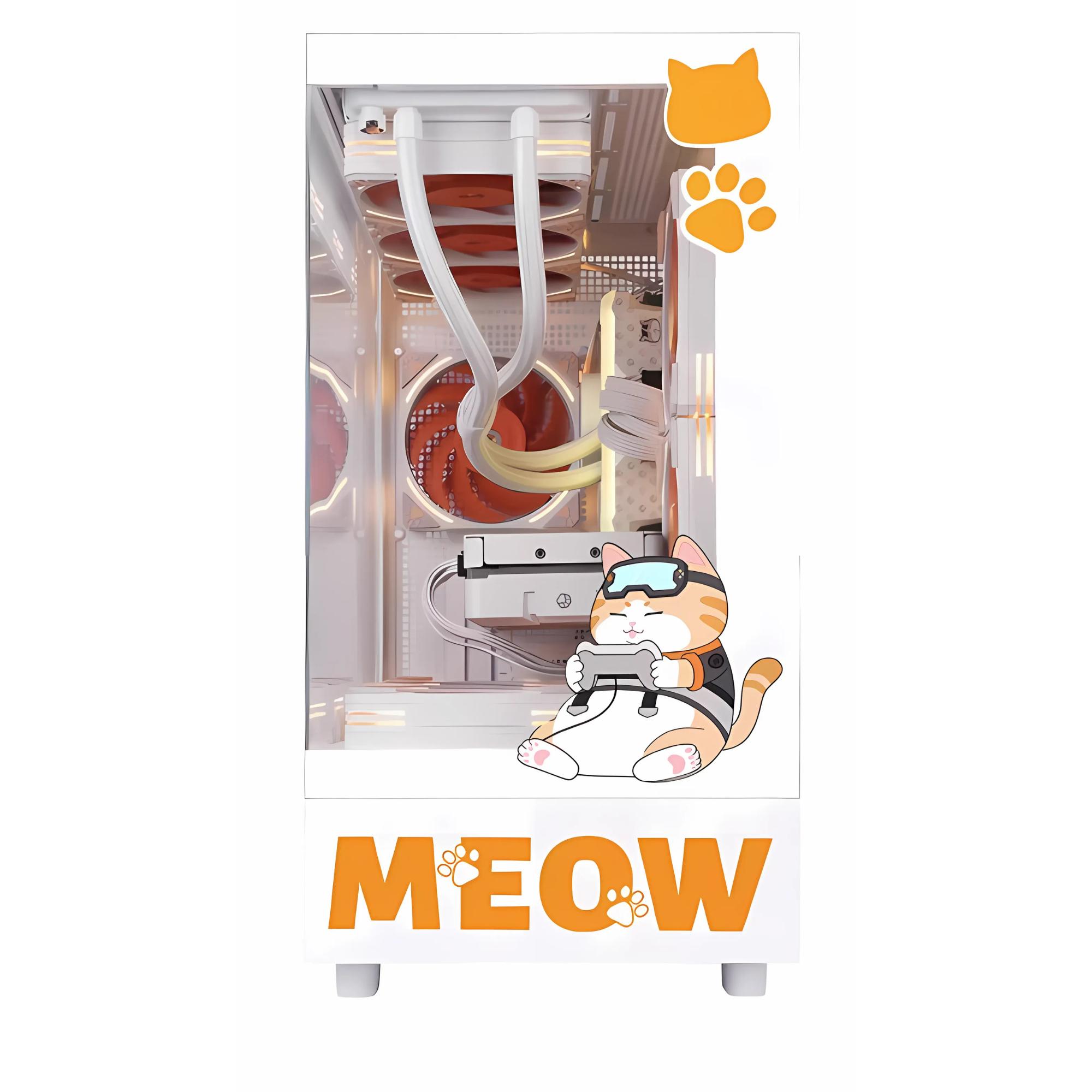 SEGOTEP Endura Pro Meow Edition, Tempered Glass, Detachable Panels,Meow Fans ARGB Fans Included