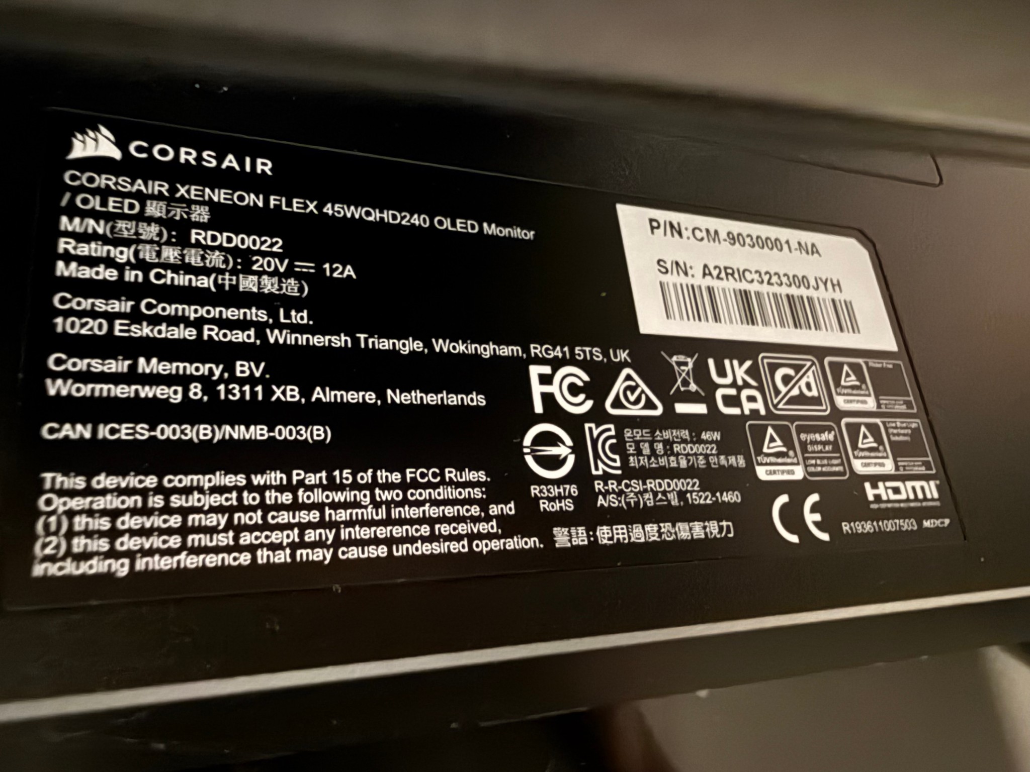 Corsair Xeneon Flex 45” Gaming Monitor
