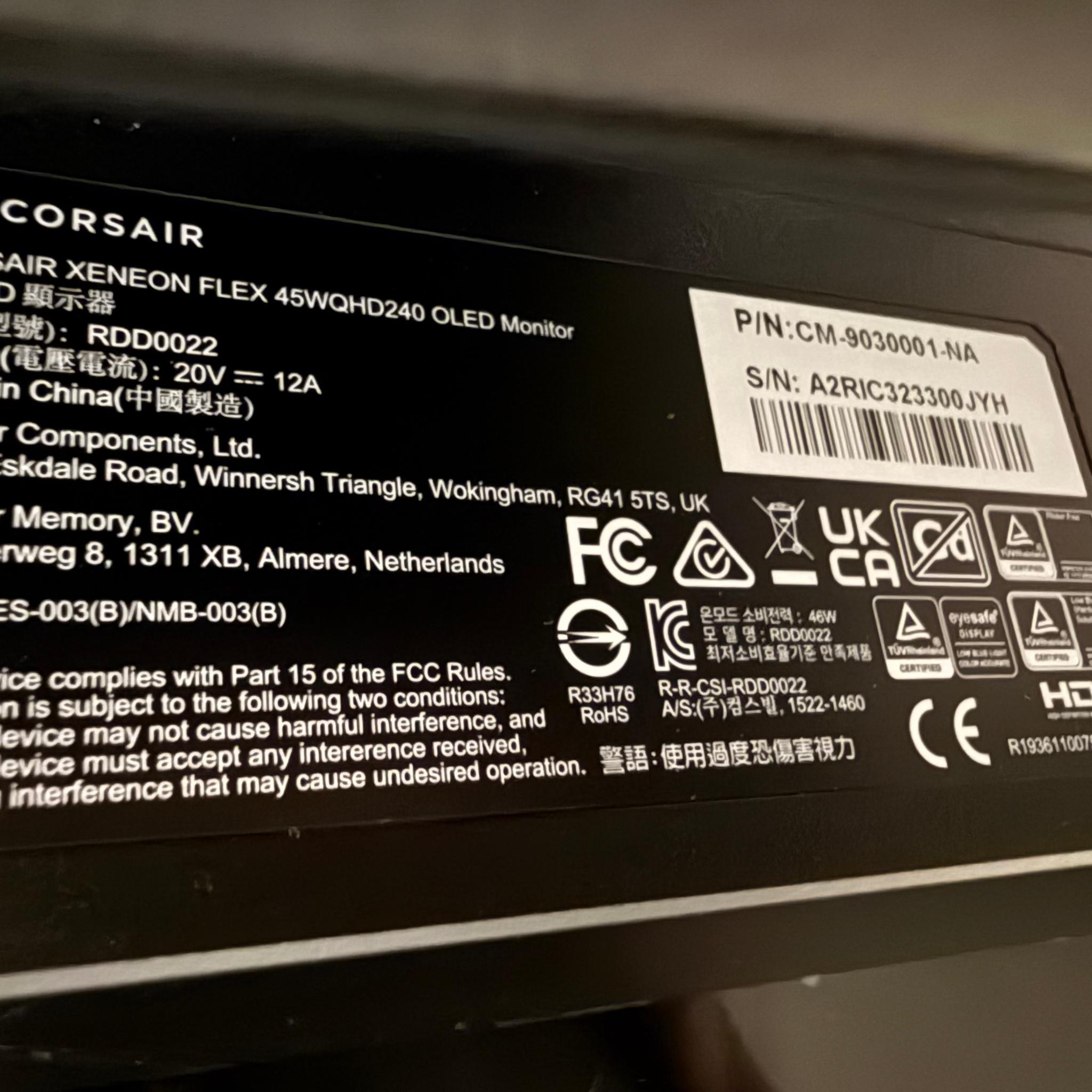 Corsair Xeneon Flex 45” Gaming Monitor