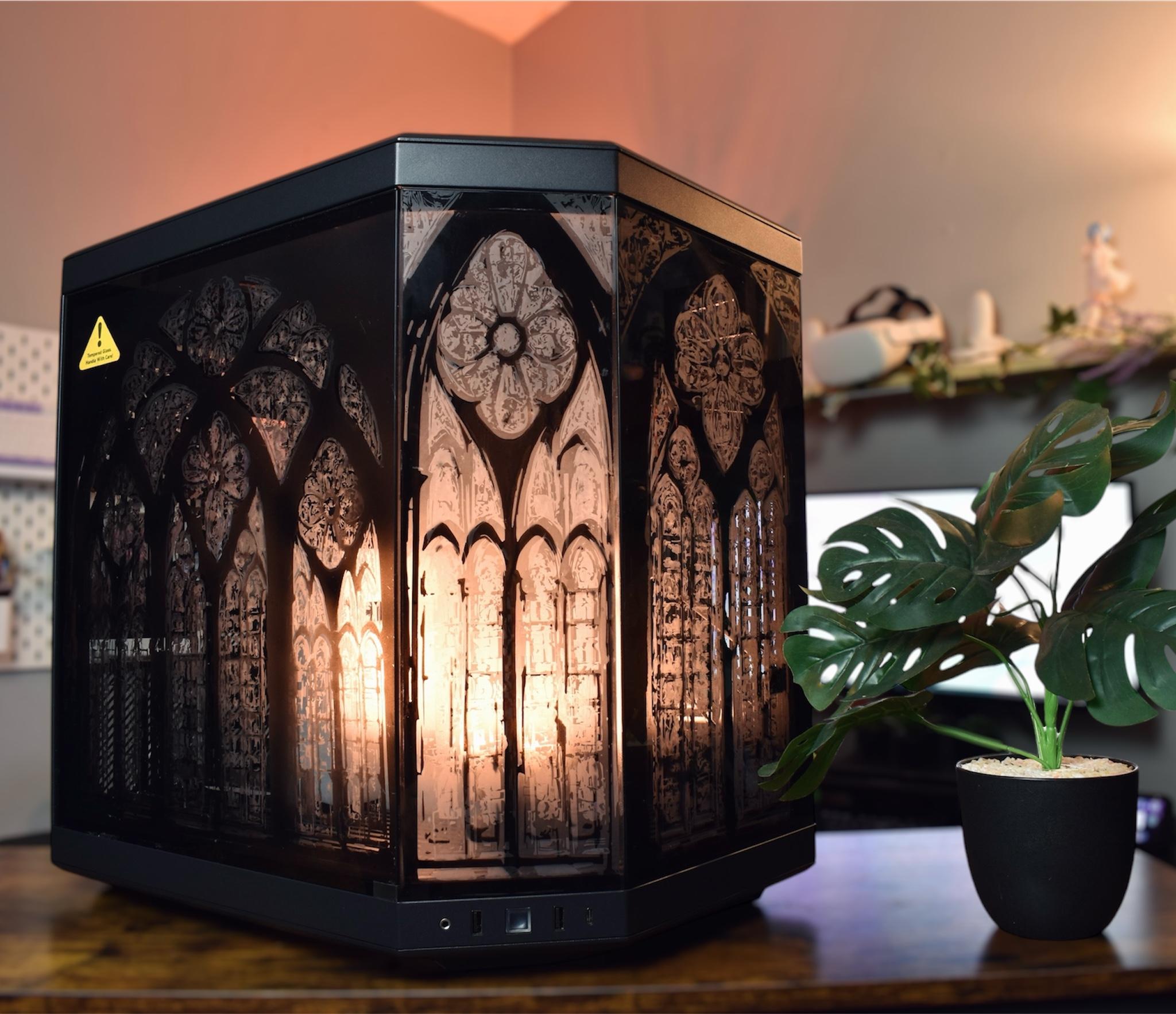 A 🖤 Glimpse - Cathedral Theme Customized PC Case - M2O