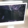iMac 24" desktop computer damaged screen