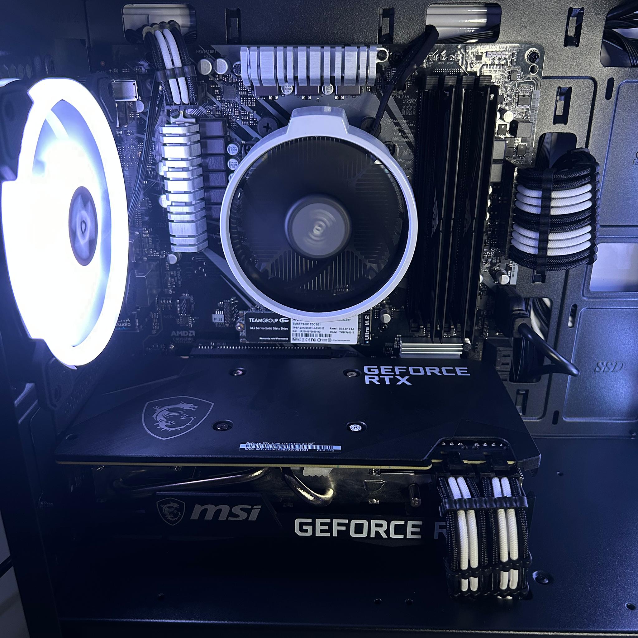 ⚫️⚪️⚫️ | MSI RTX 3060 Ti | Ryzen 5 5600 | Neo Forza 16GB 3600Mhz | 1TB NVME