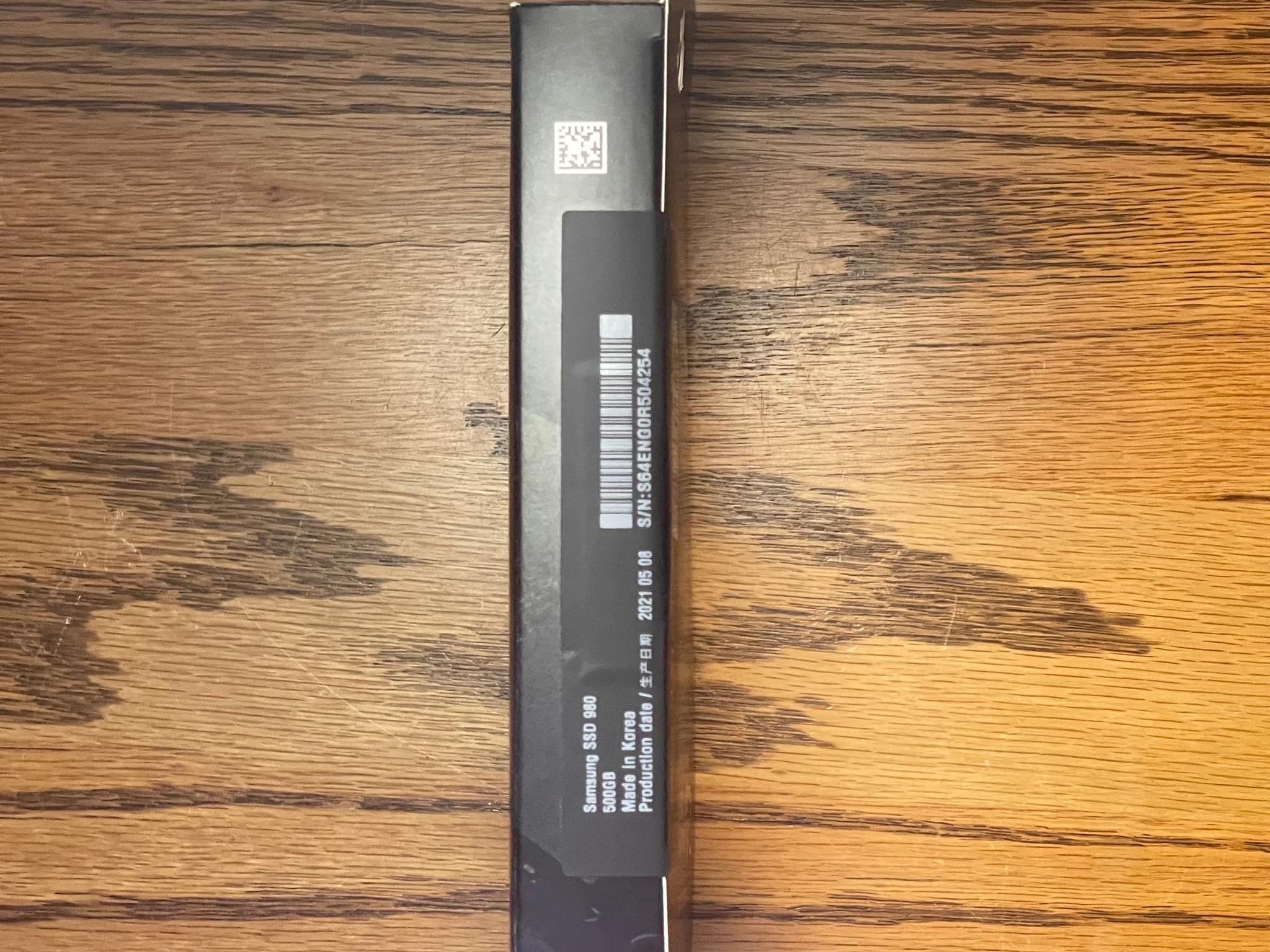 New, Samsung 980 500GB NVMe M.2 SSD