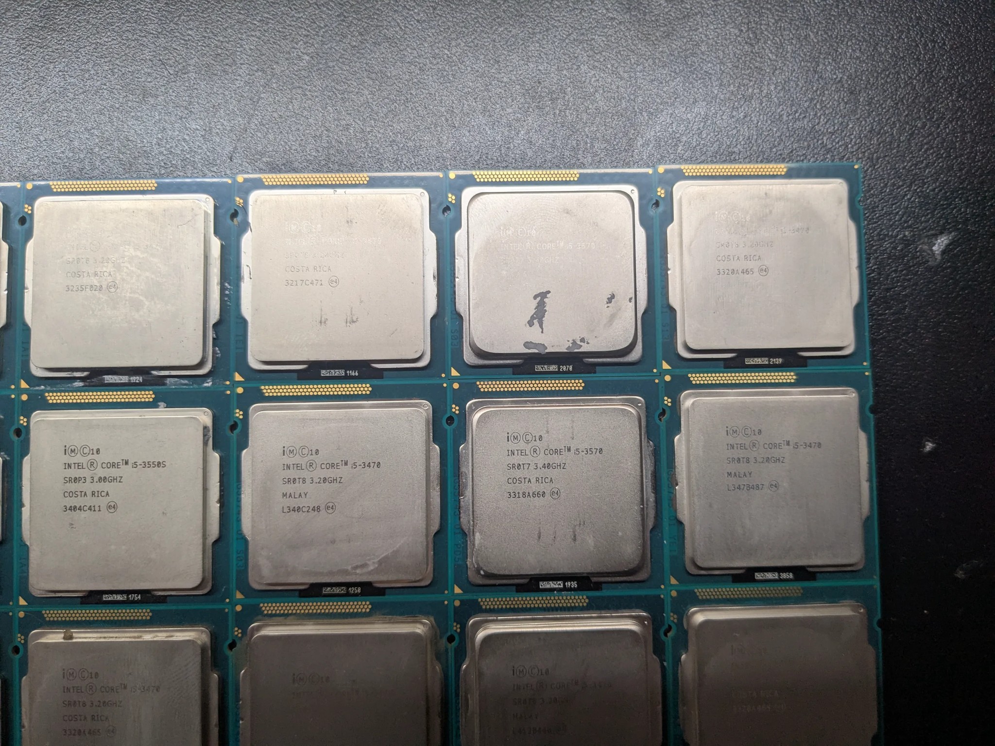 Lot of 27, mixed 1155 i5 Quad core CPUs, 4x 2400, 1x 3550S, 20x 3470, 2x 3570
