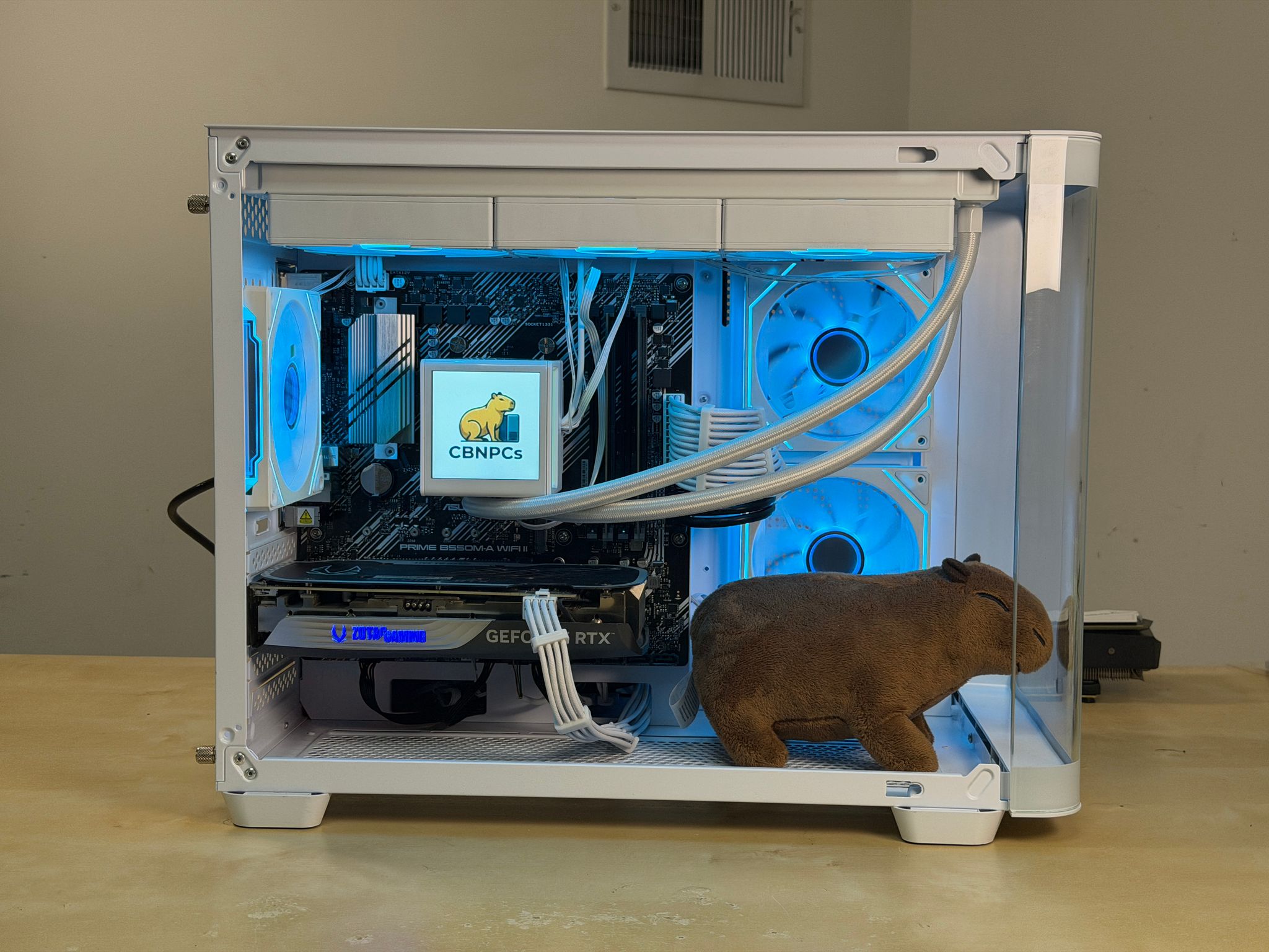 🧊💎 1440p White Gaming PC -  Ryzen 7 5700x / RTX 4070  / 1TB NVME SSD / 32GB Ram / Wifi + Bluetooth
