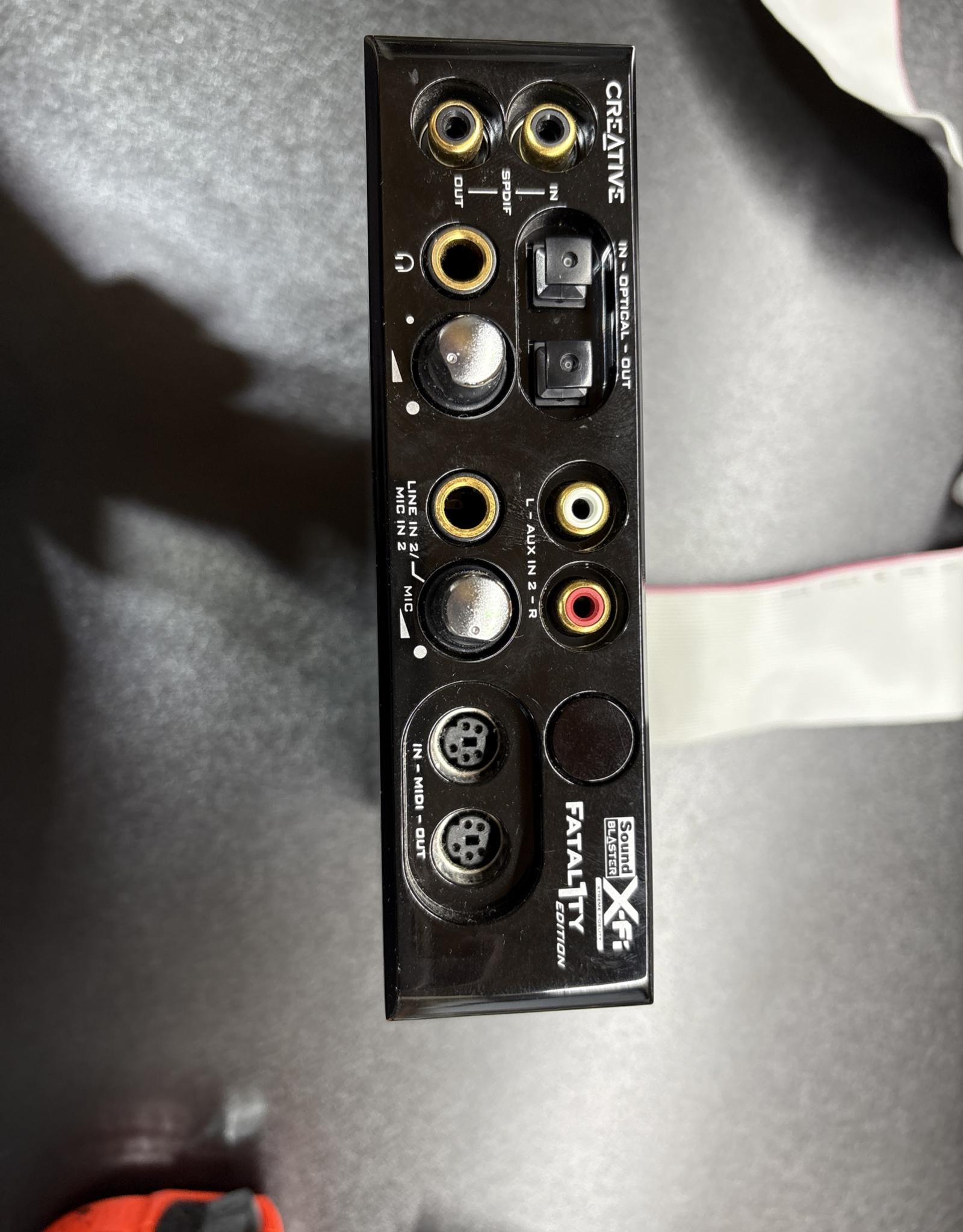 SOLD! Creative Labs Sound Blaster X-FI FATAL1TY Edition SB0460+SB0250