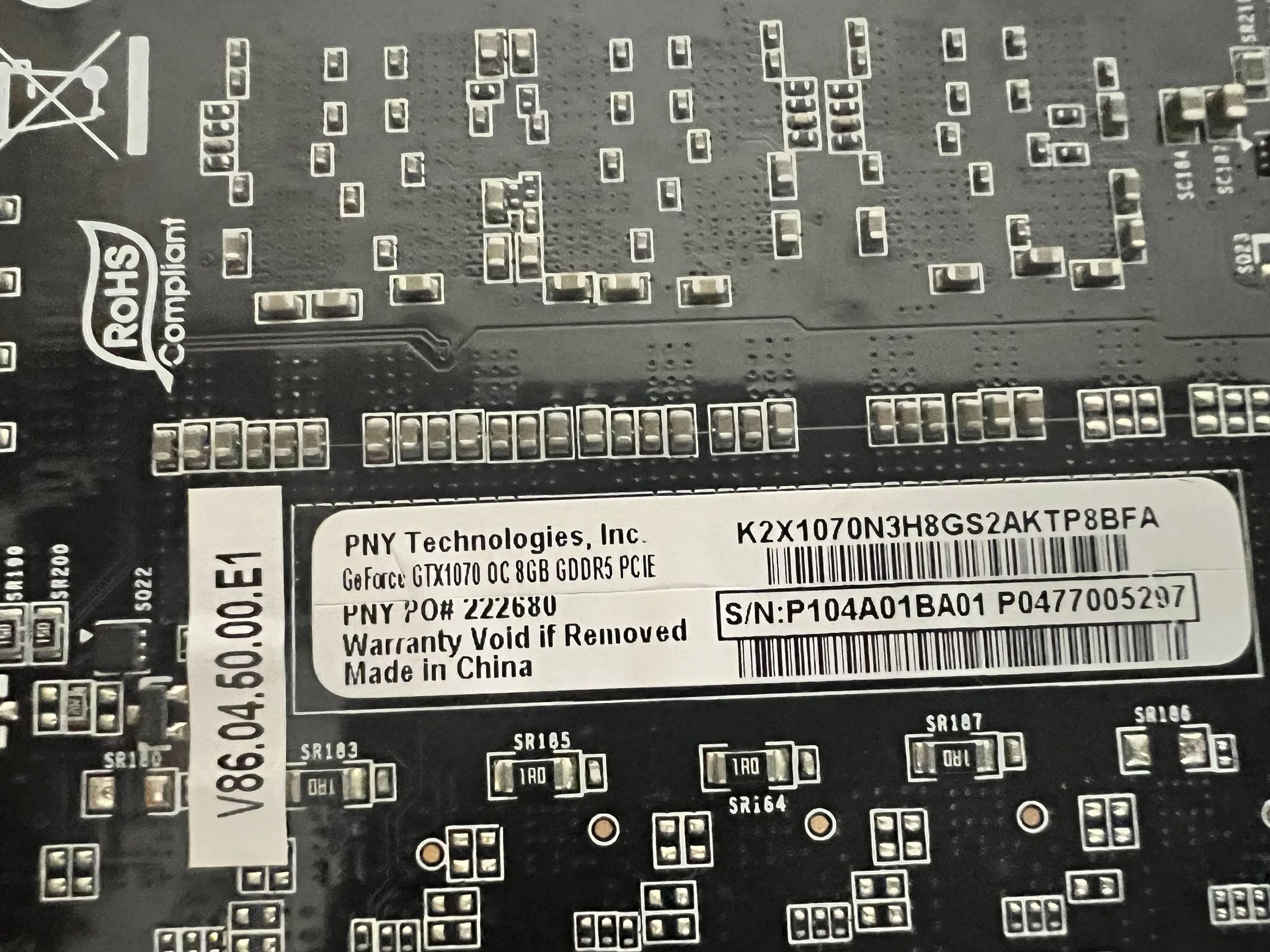 Pny GeForce GTX 1070 8GB OC