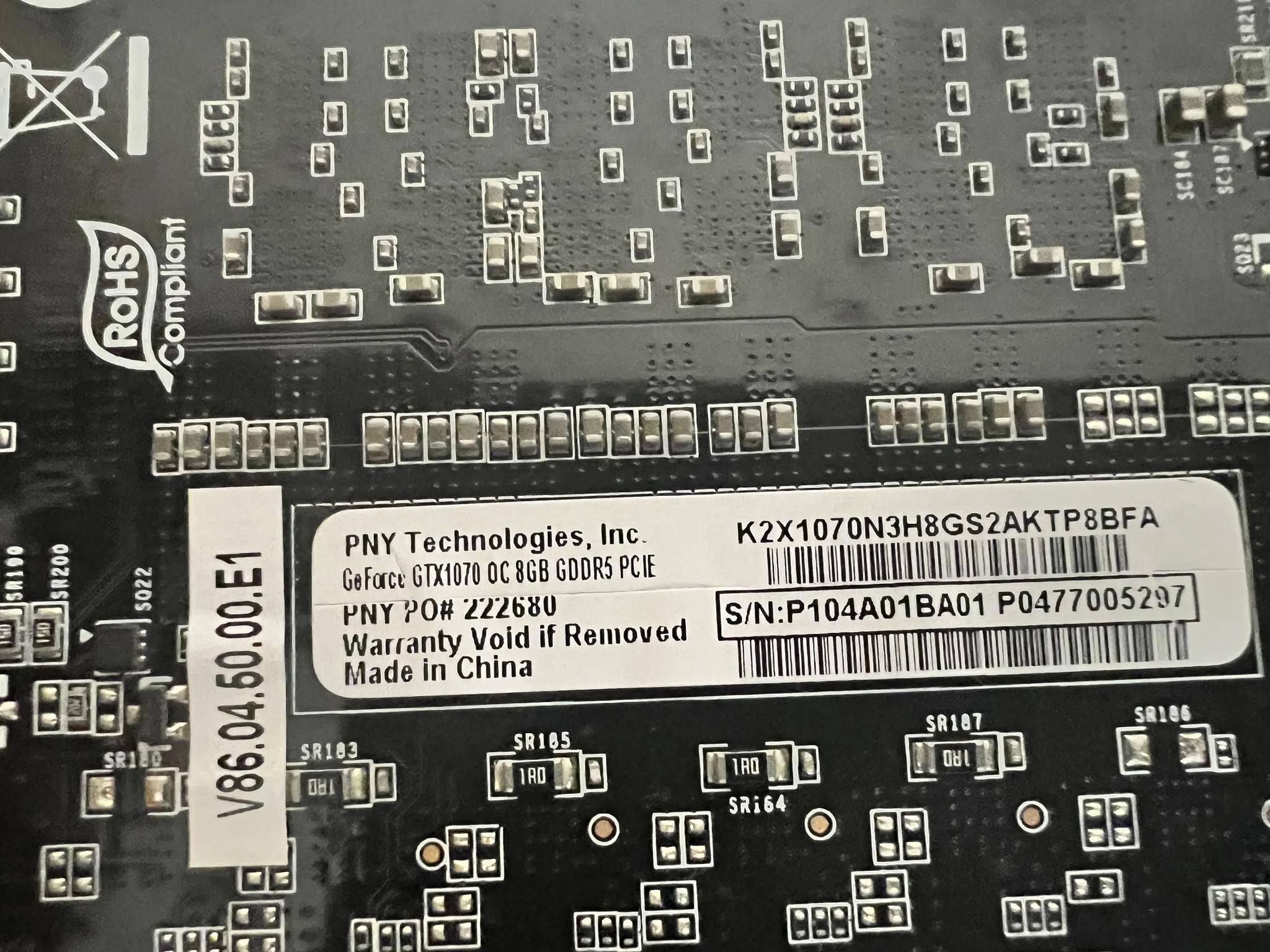 Pny GeForce GTX 1070 8GB OC