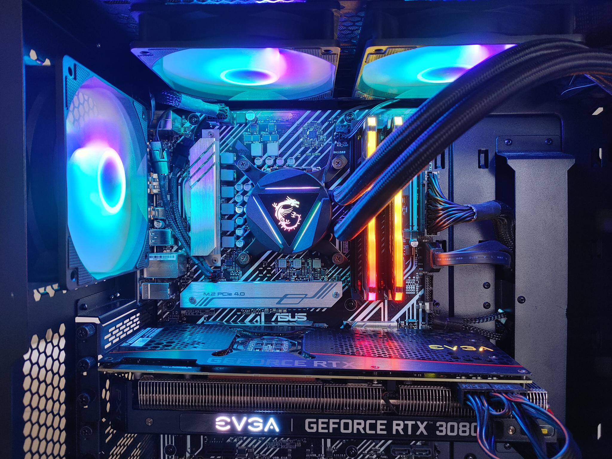 High End Gaming PC i9-11900 RTX 3080 16GB RAM 1TB SSD 3TB HDD