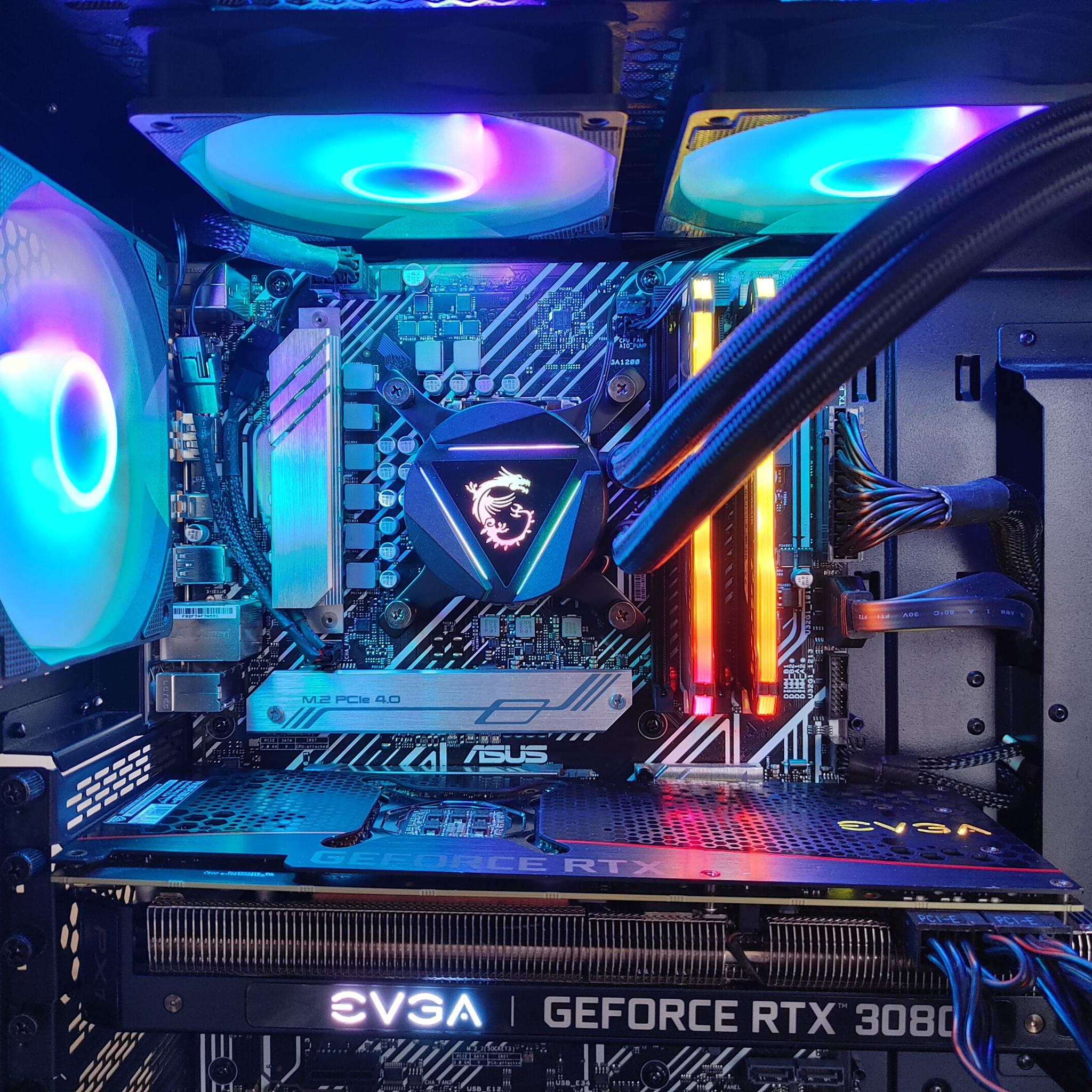High End Gaming PC i9-11900 RTX 3080 16GB RAM 1TB SSD 3TB HDD