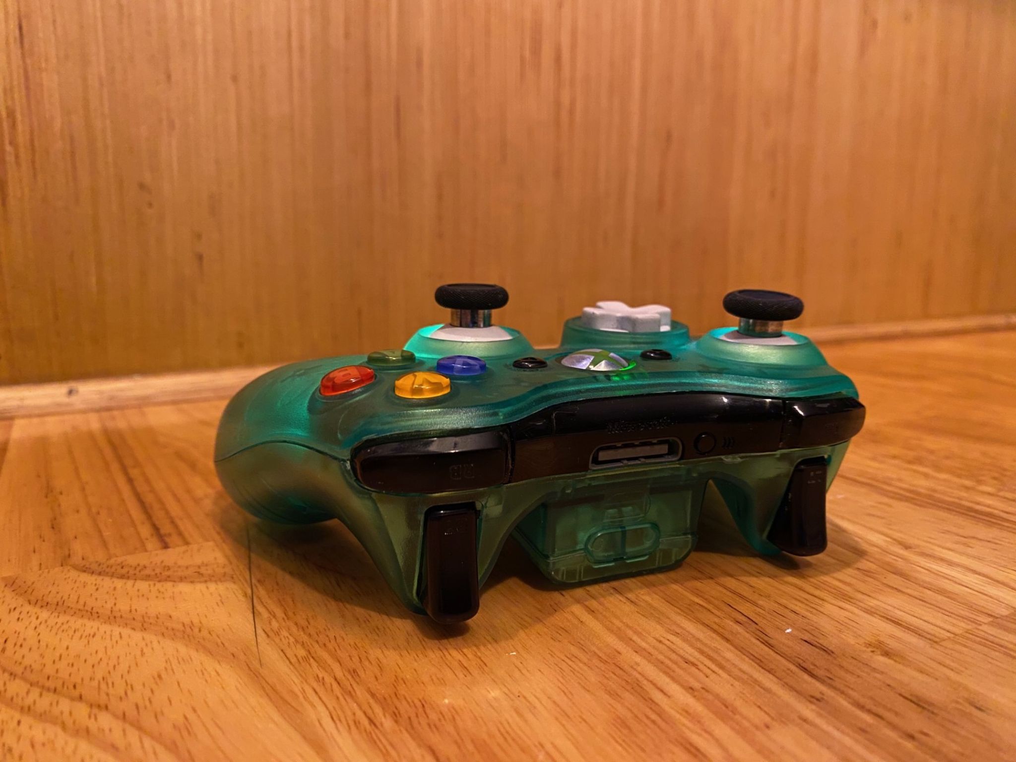 Custom clear green Xbox 360 controller - Hall effect - LEDs - RESTORED