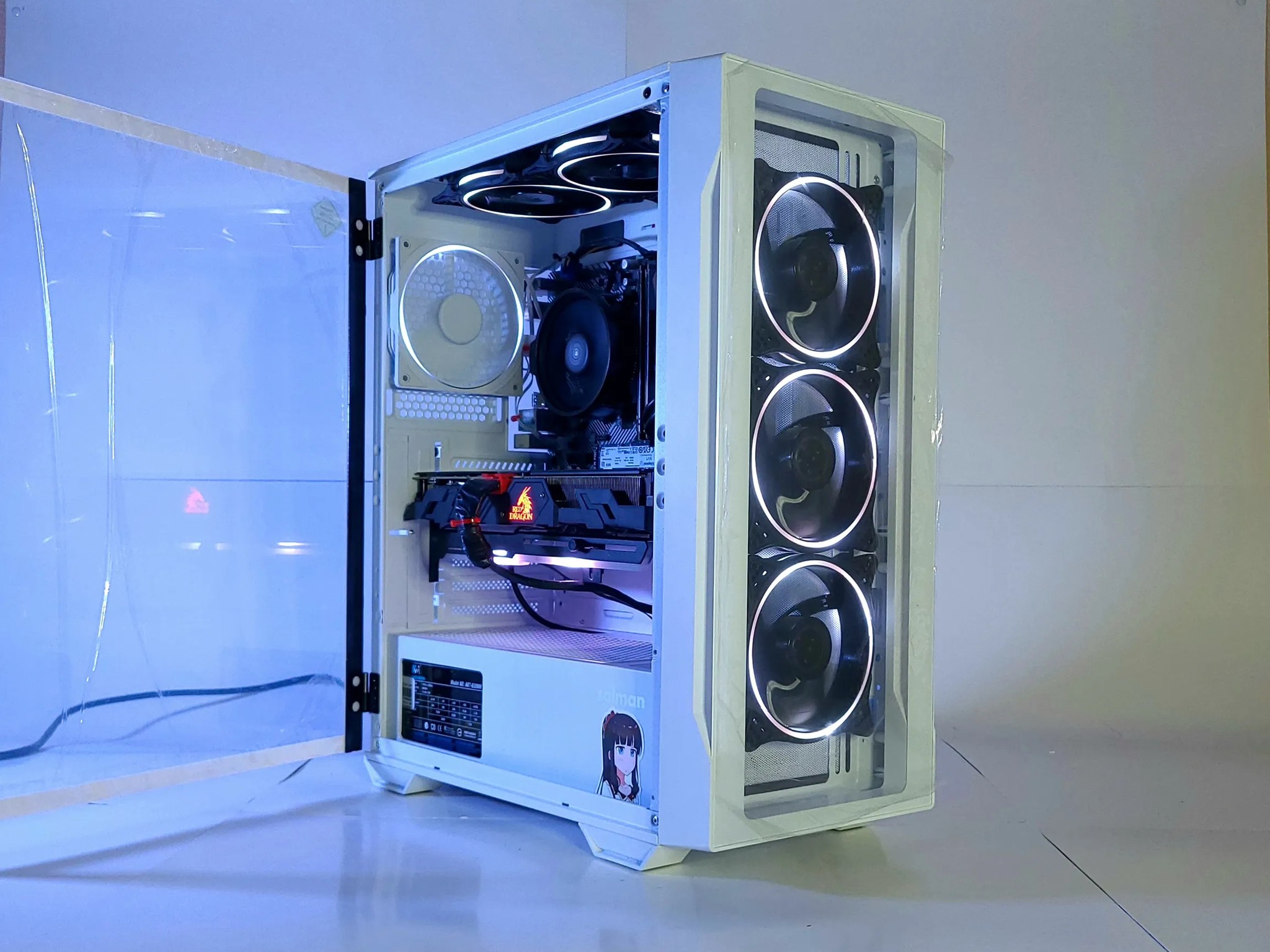 Vega 56 RichStar Red Gaming PC Windows 11 Pro Ryzen 5 1000GB Desktop Powerhouse