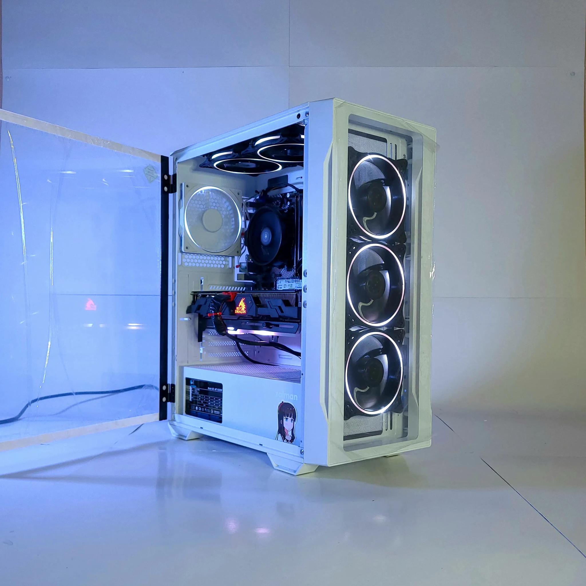 Vega 56 RichStar Red Gaming PC Windows 11 Pro Ryzen 5 1000GB Desktop Powerhouse