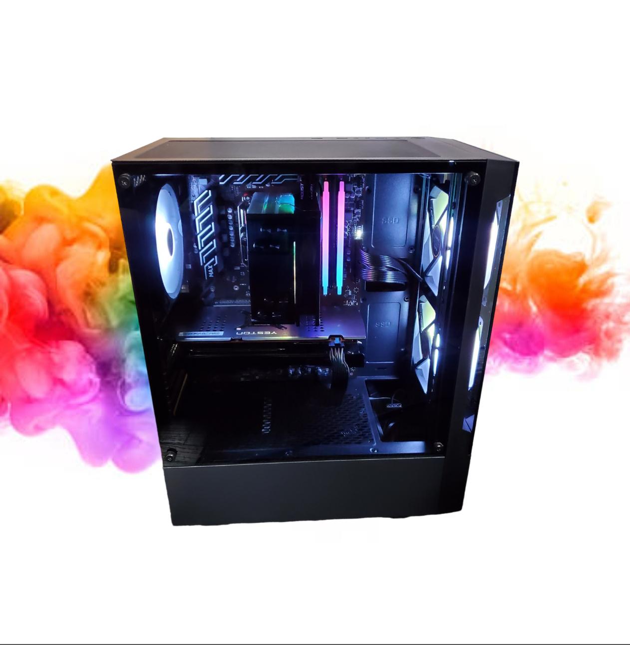 SALE: RX 6600 XT + Ryzen 5 + 16GB RGB RAM + 512GB SSD Storage + 4 RGB Fans ( Black RGB Gaming PC )