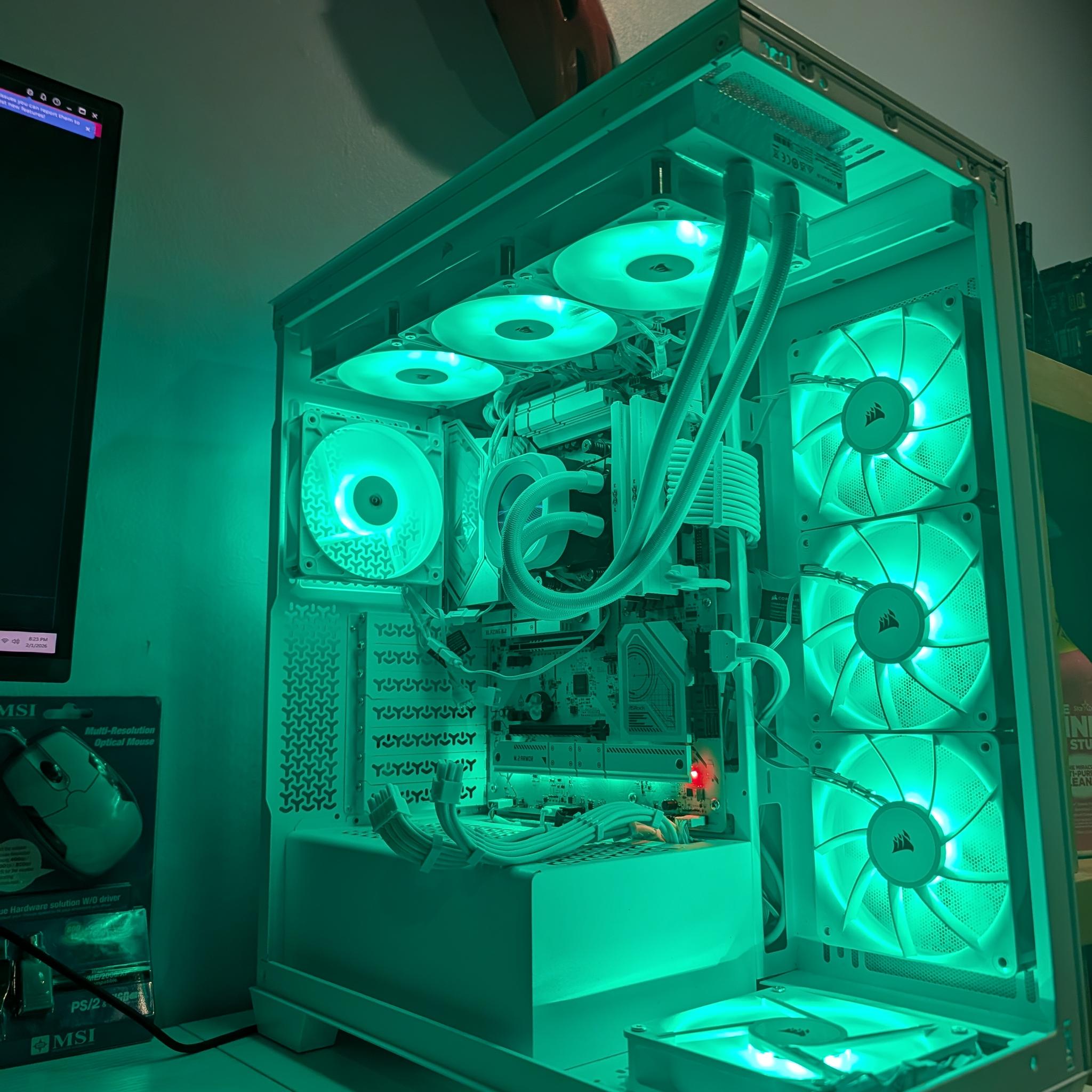 High-End gaming PC BYO GRAPHICS CARD | 32gb DDR5 6000 | 9800X3D | X870 | 2TB | SCREEN WATER COOLED