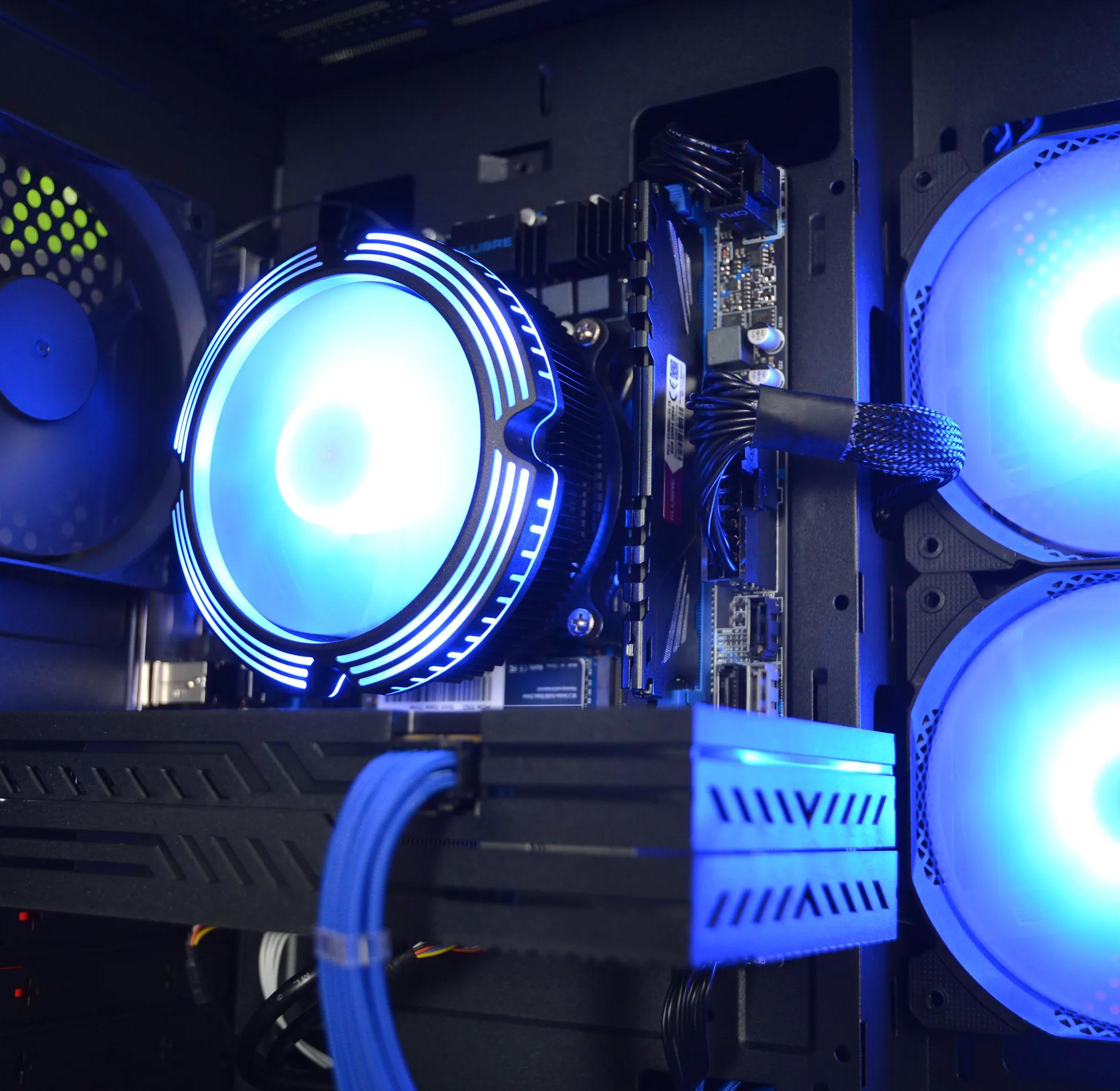 🔵⚫️| RX 580 8GB | INTEL XEON E5 2670 V3 | 16GB DDR4 RAM | 1TB NVME SSD | Midnight Ocean |