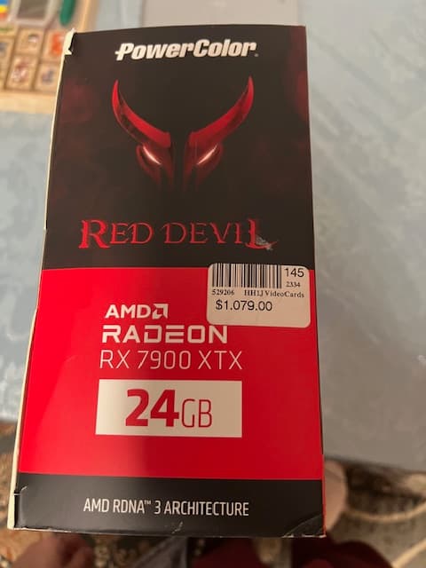 PowerColor AMD Radeon RX 7900 XTX Red Devil Overclocked Triple Fan 24GB GDDR6 PCIe 4.0 Graphics Card