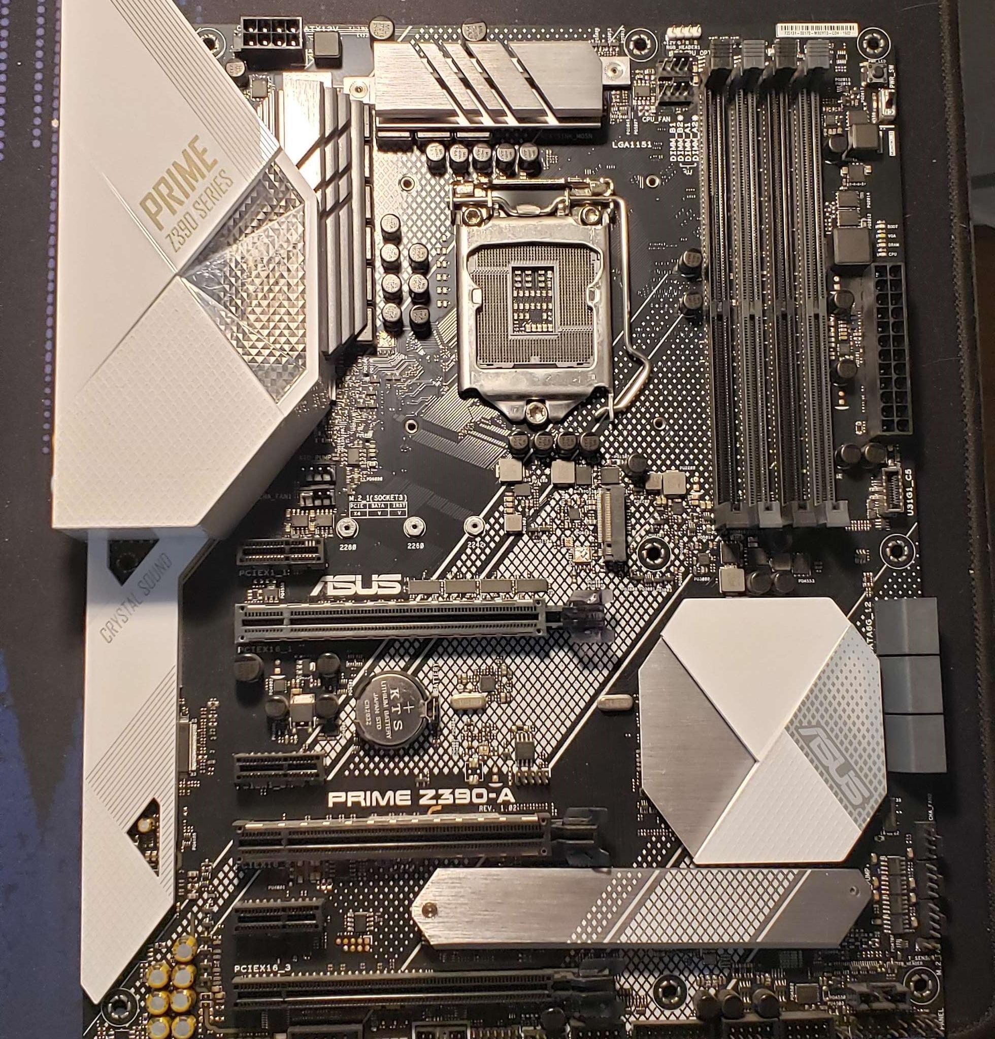 [USED] ASUS Prime Z390-A Motherboard LGA1151 (Intel 8th And 9th Gen) ATX DDR4 DP HDMI M.2 USB 3.1