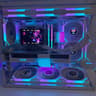 Gaming PC Nvidia RTX 5080, Ryzen 7 9800X3D, Lian Li 011 Mini V2 White, LCD Fans, 3D AIO, 2TB Gen5