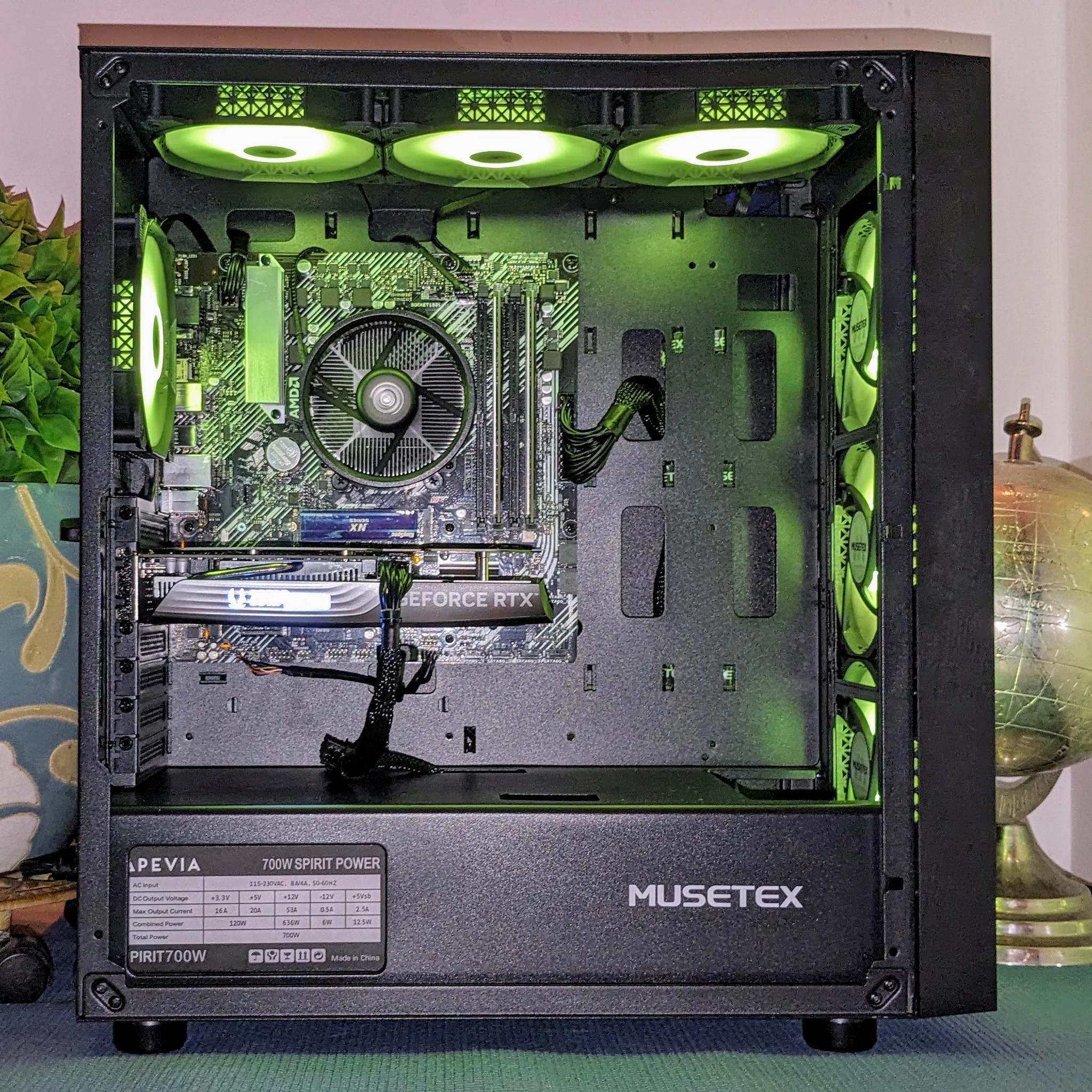 🔥⚫️DeNt SALE⚫️| RTX 4060| Ryzen 5| 32GB DDR4 RAM| 1TB NVMe| Windows 11 Pro