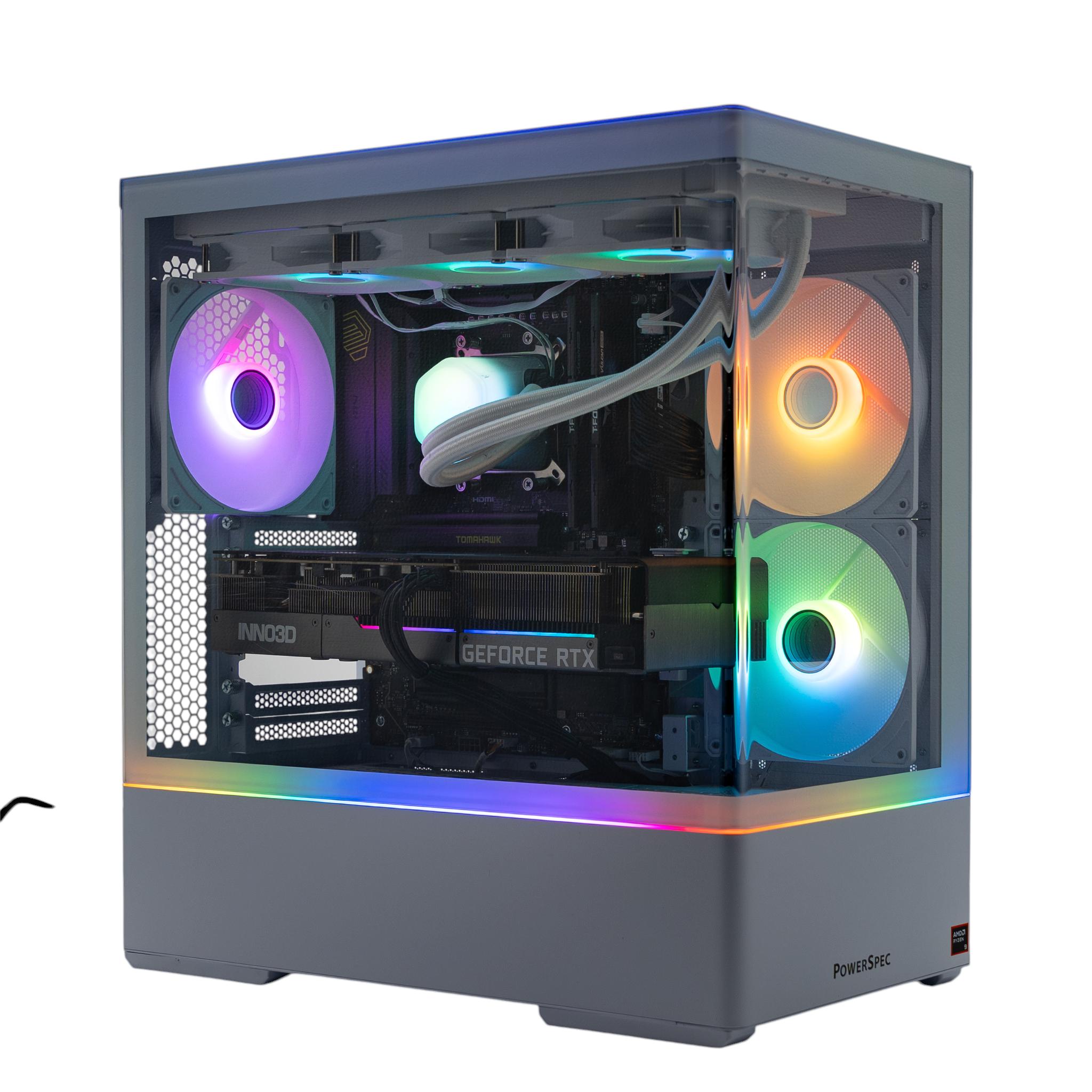 RTX 4080 SUPER Gaming PC | Ryzen 7 7800X3D | 32GB DDR5 | 2TB NVMe | White PowerSpec | Free Shipping