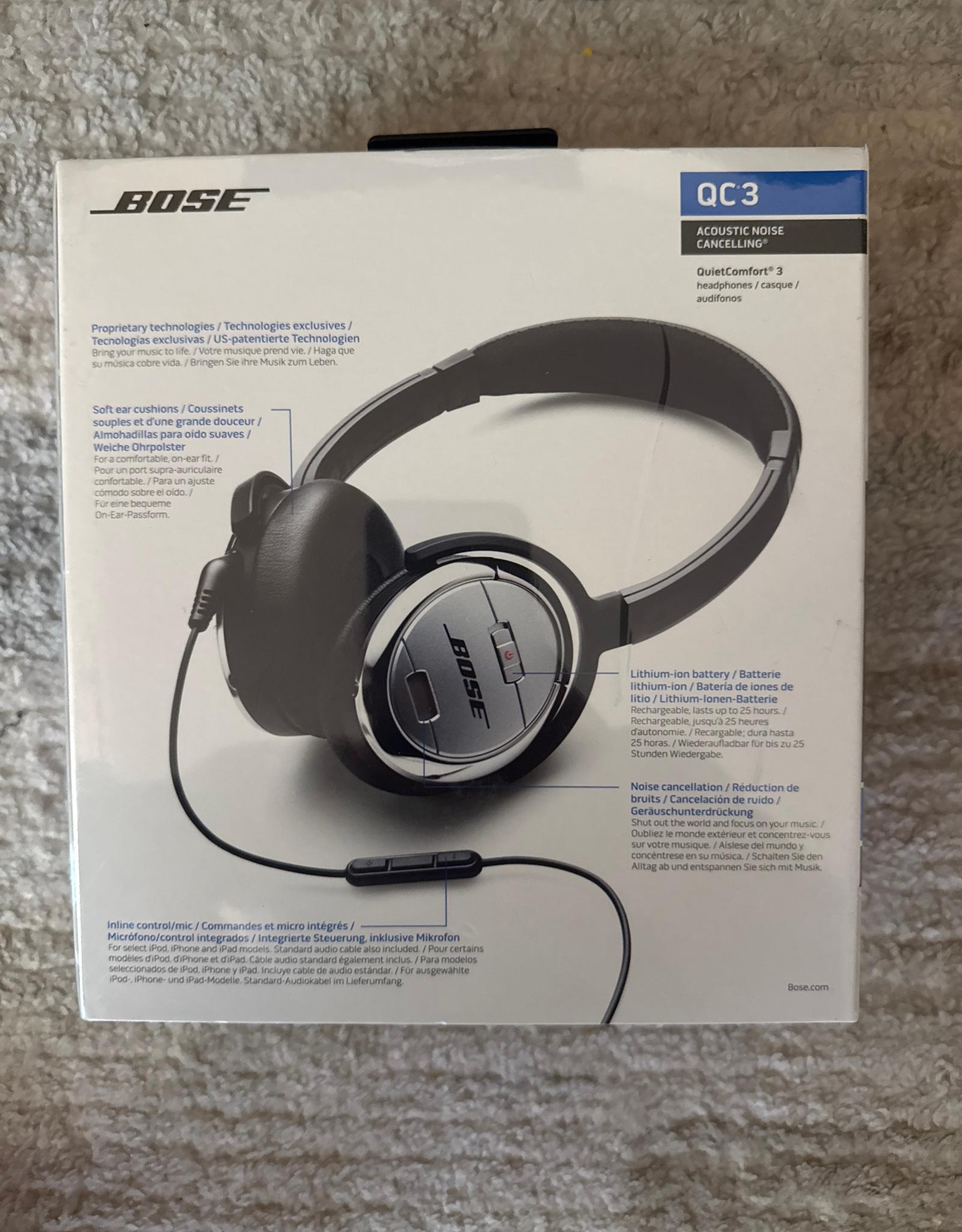 Bose QuietComfort 3 QC3 Acoustic Noise Cancelling On-ear Headphones iPod iPhone