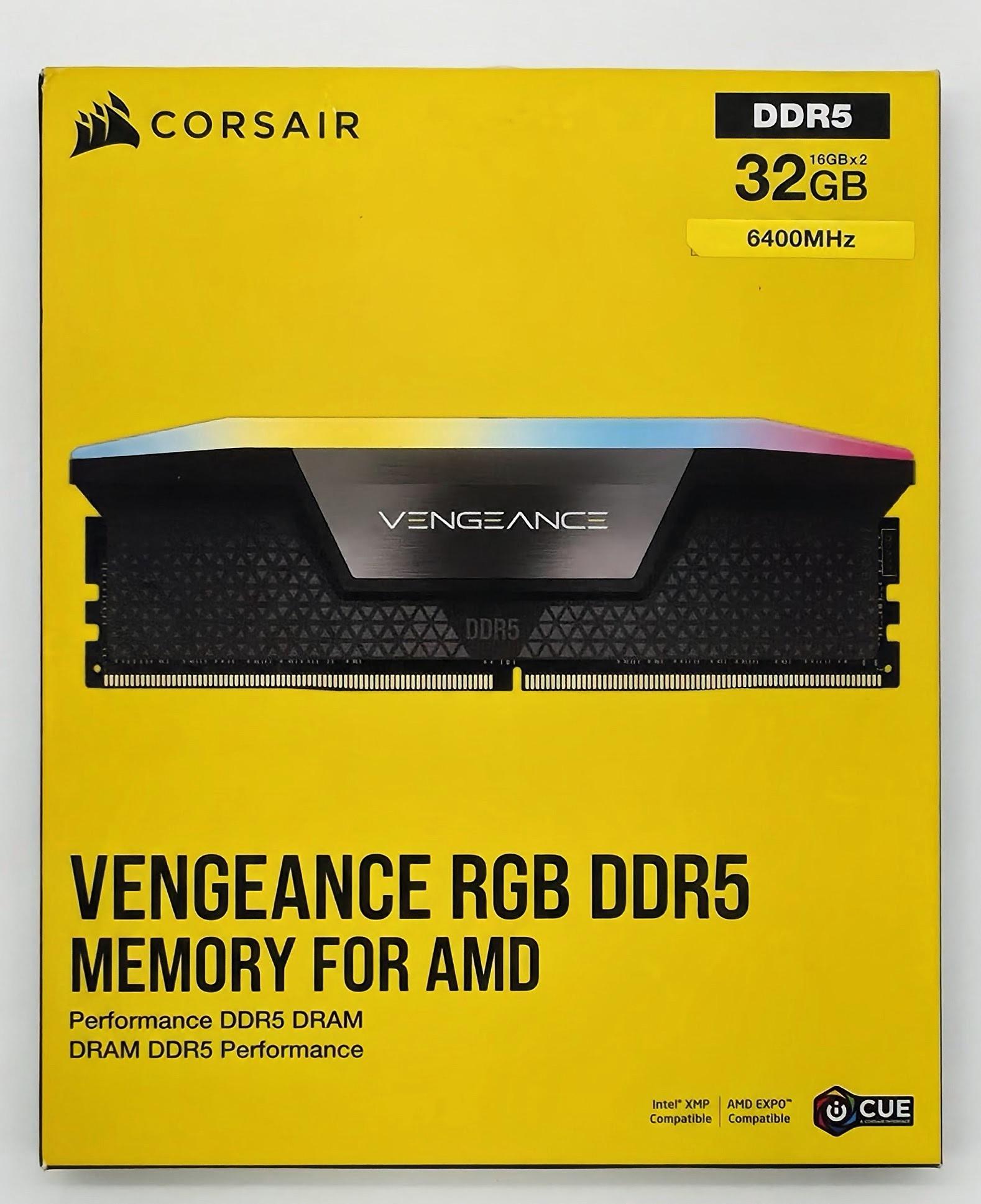 Corsair Vengeance RGB 32GB (2x16GB) DDR5-6400 CL32 RAM KIT Sealed NEW