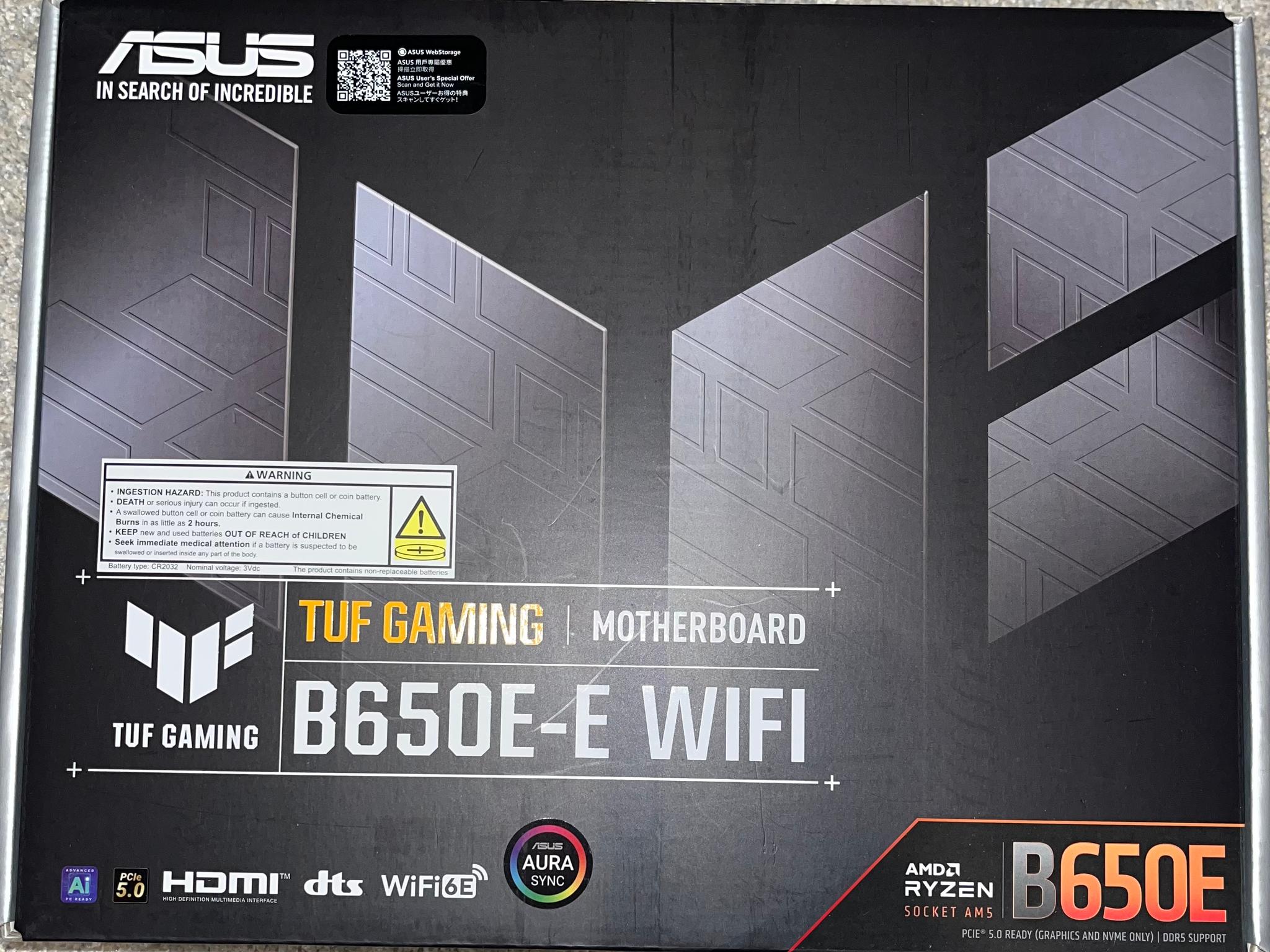 ASUS TUF Gaming B650E-E WIFI AMD AM5 B650 ATX Motherboard SEALED