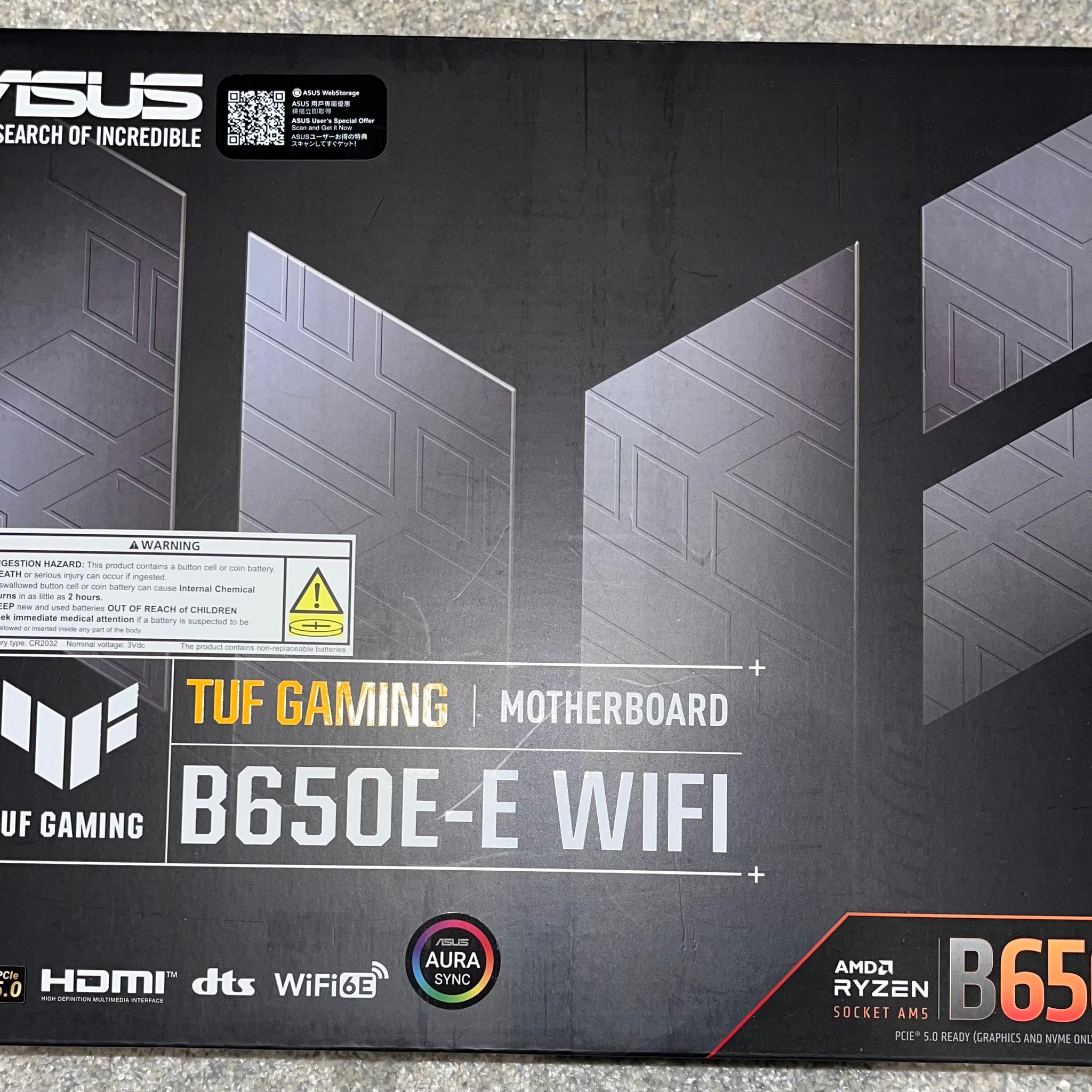 ASUS TUF Gaming B650E-E WIFI AMD AM5 B650 ATX Motherboard SEALED