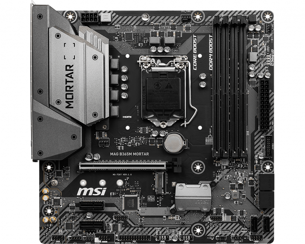 MSI MAG B365M MORTAR Intel B365 1151 LGA MicroATX M.2 Desktop Motherboard A