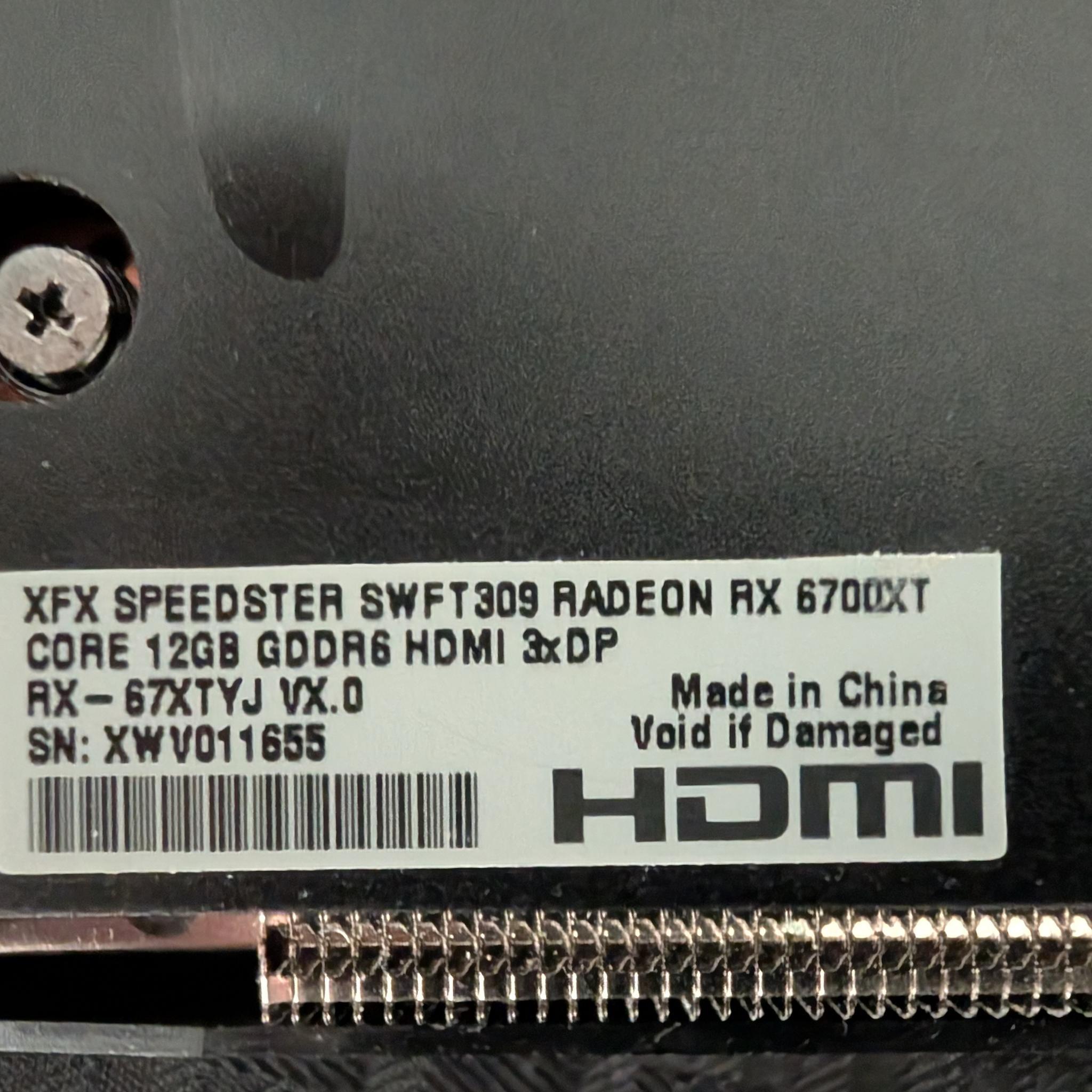 XFX Speedster QICK 319 BLACK RX 6700 XT