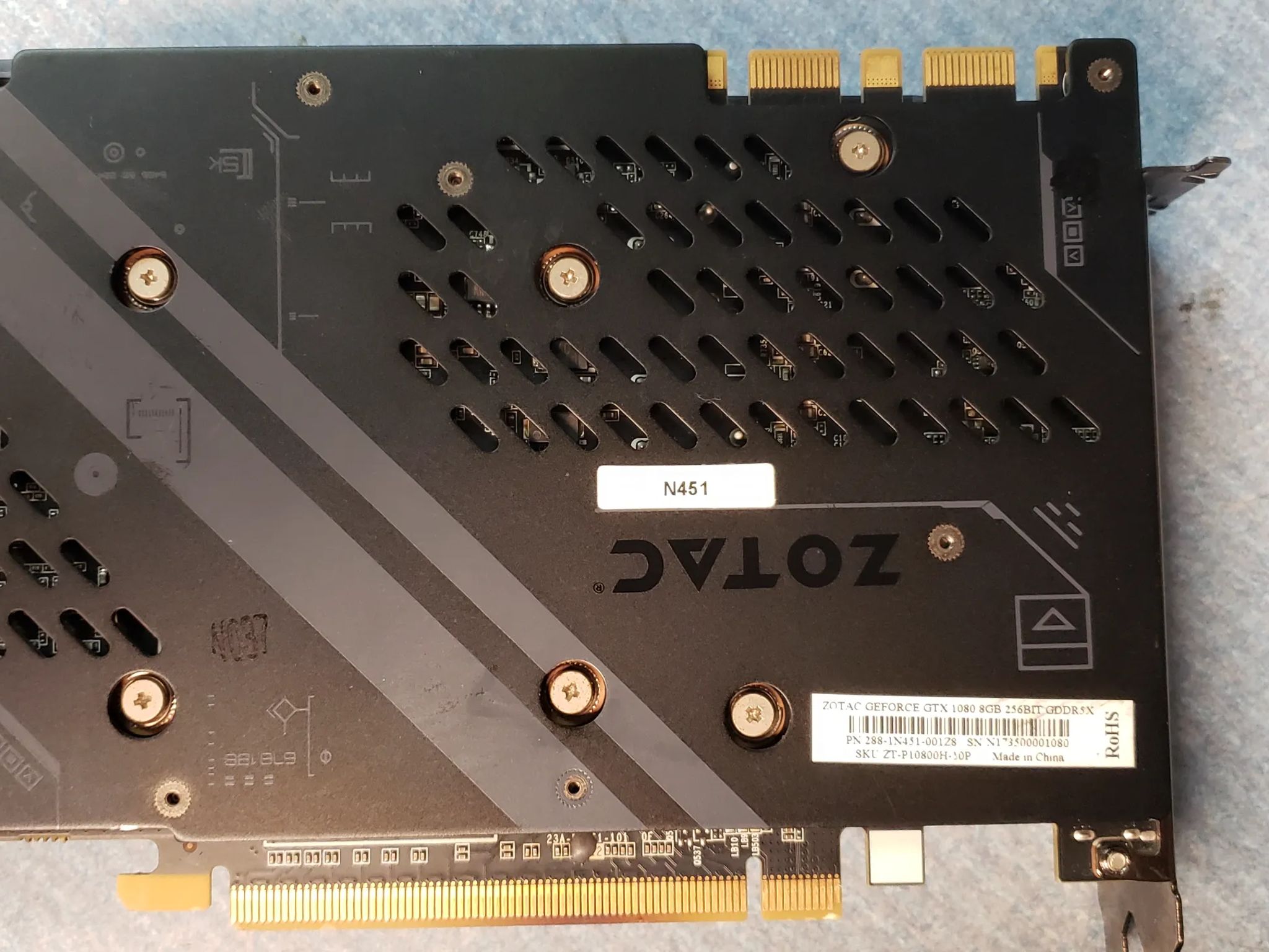 Zotac GTX 1080 mini graphics card.
