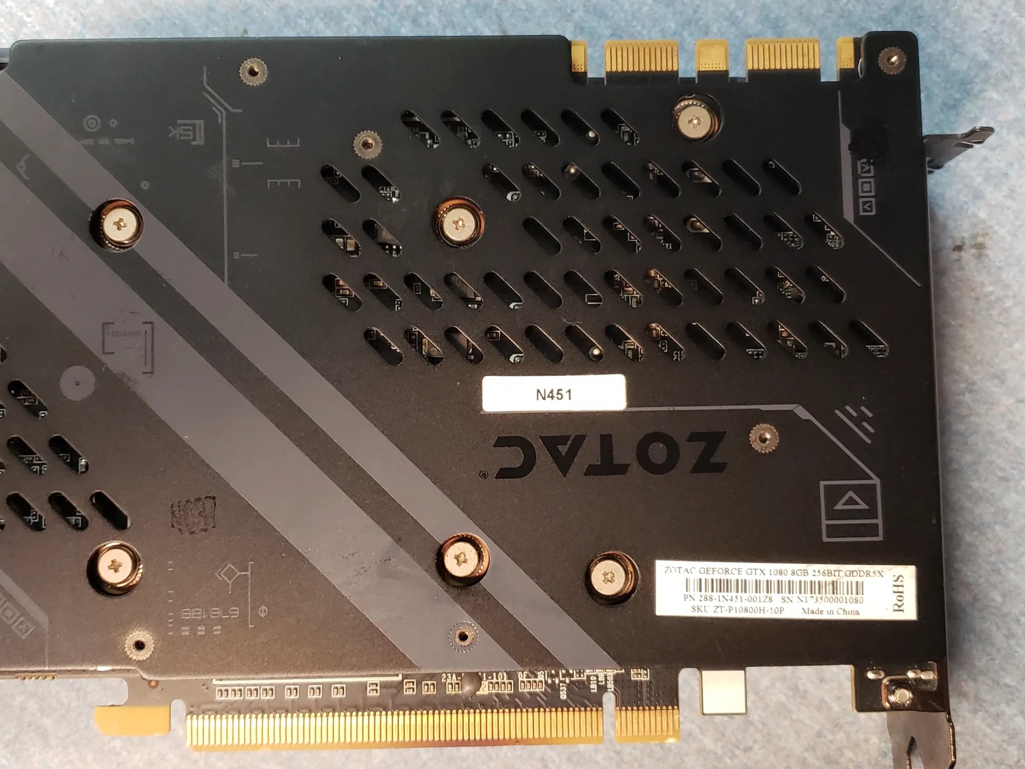Zotac GTX 1080 mini graphics card.
