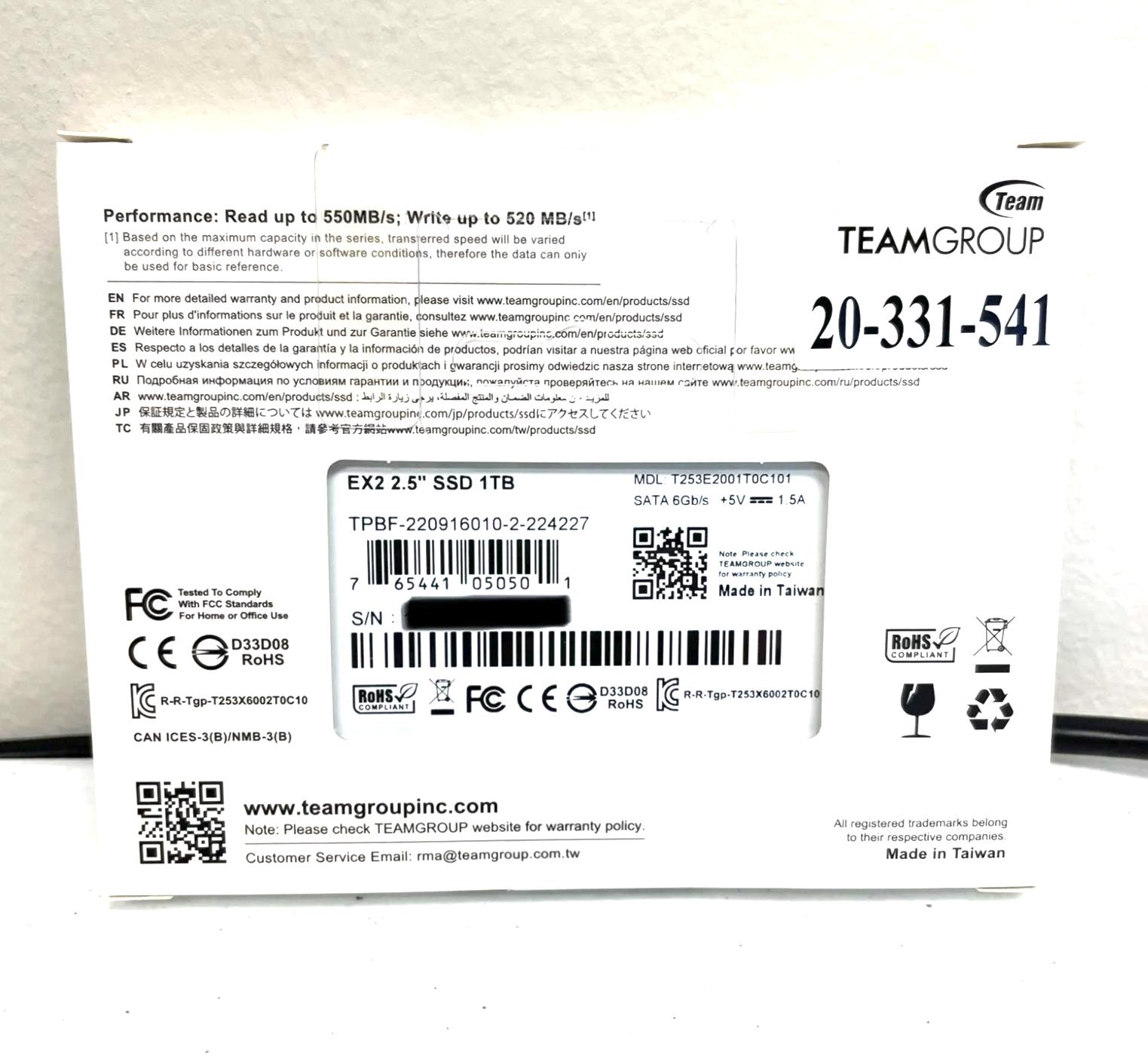 Lot of TeamGroup SSDS