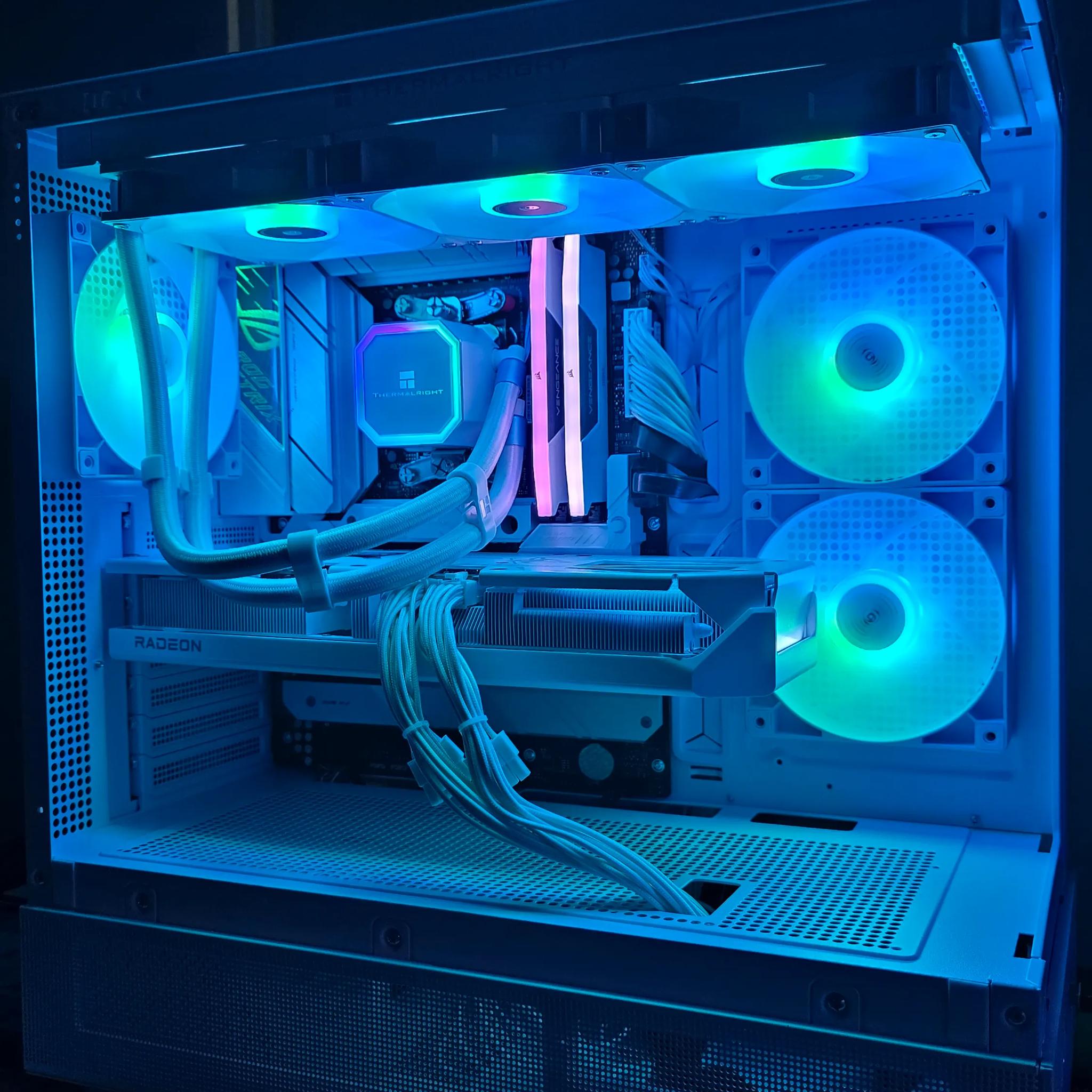💥Versatile White PC💥 RX 9070XT | Ryzen 9 7900X | 32GB DDR5 | 1TB NVME M.2 | Windows 11 Pro