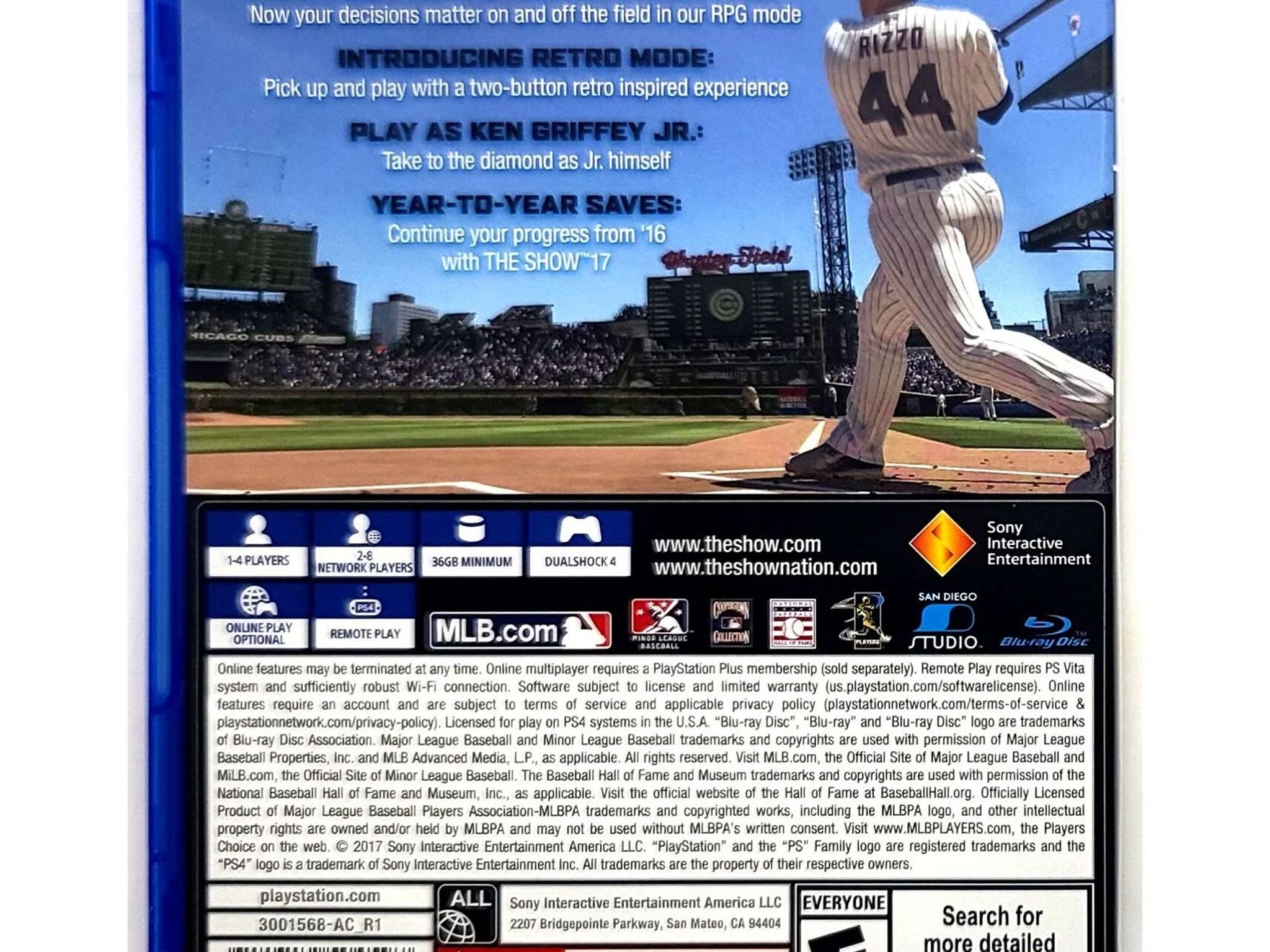 MLB The Show 17 - Sony PlayStation 4 PS4 Pristine Tested