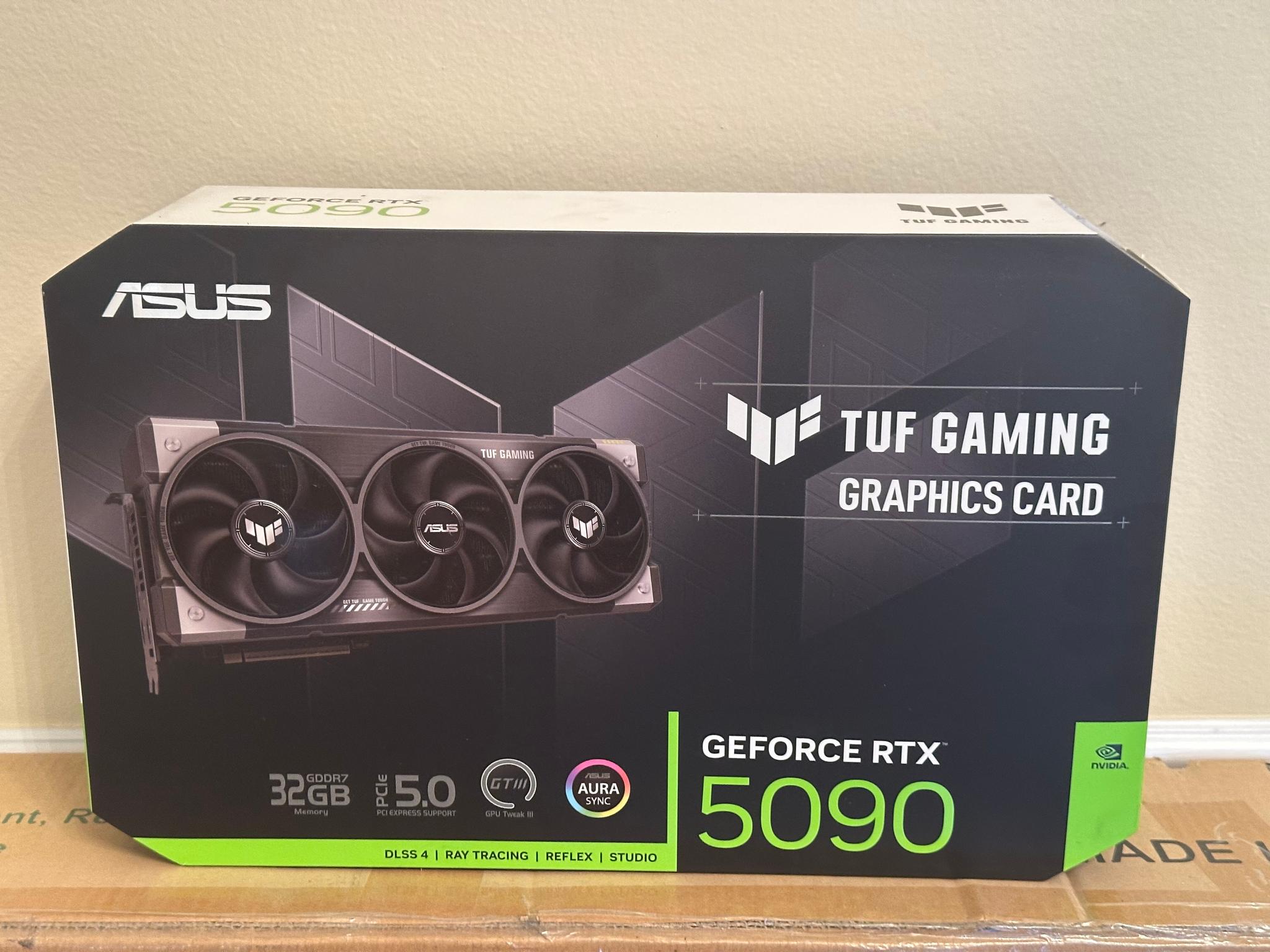 BNIB ASUS TUF Gaming GeForce RTX 5090 32 GB GDDR7 (includes RE: Requiem steam code)