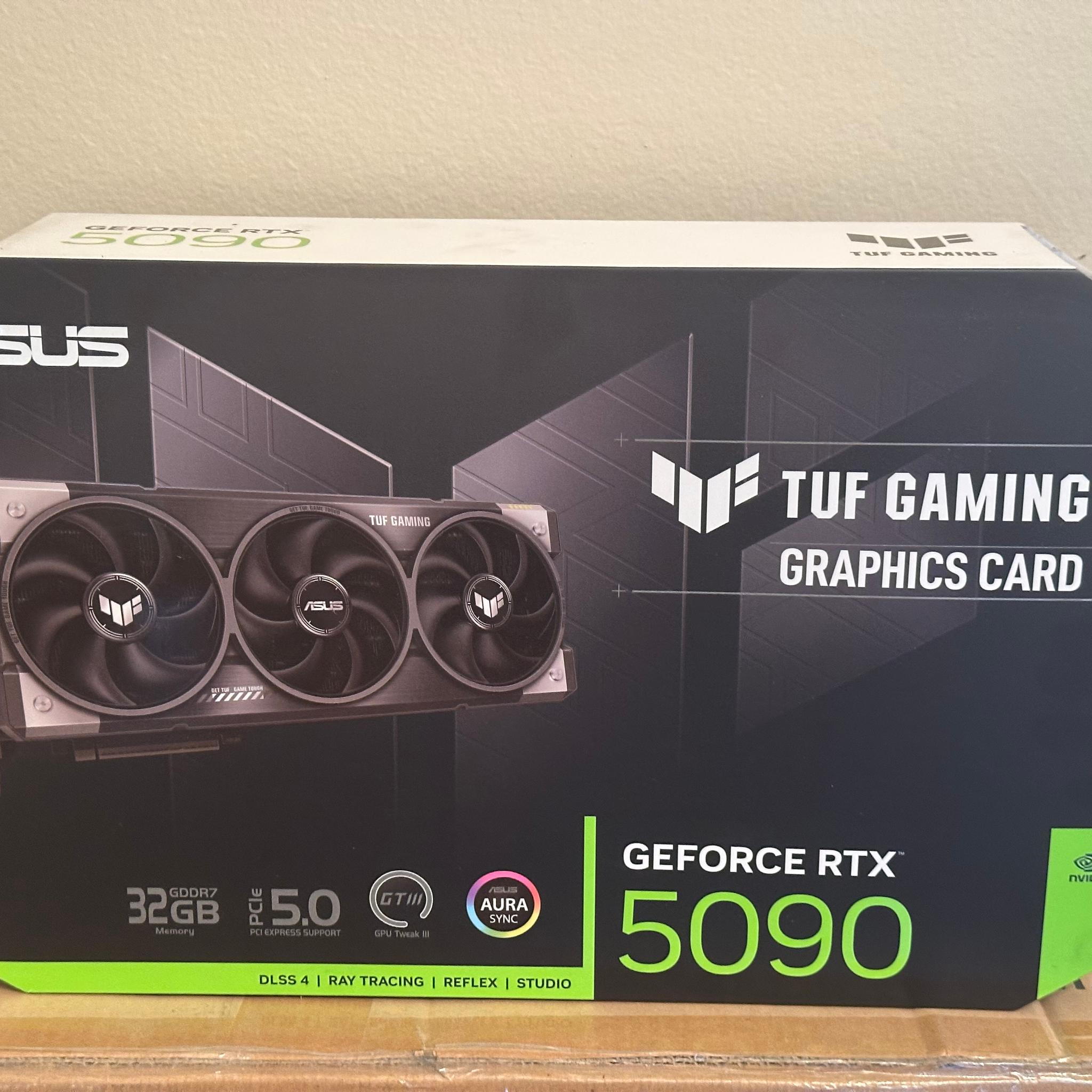 BNIB ASUS TUF Gaming GeForce RTX 5090 32 GB GDDR7 (includes RE: Requiem steam code)