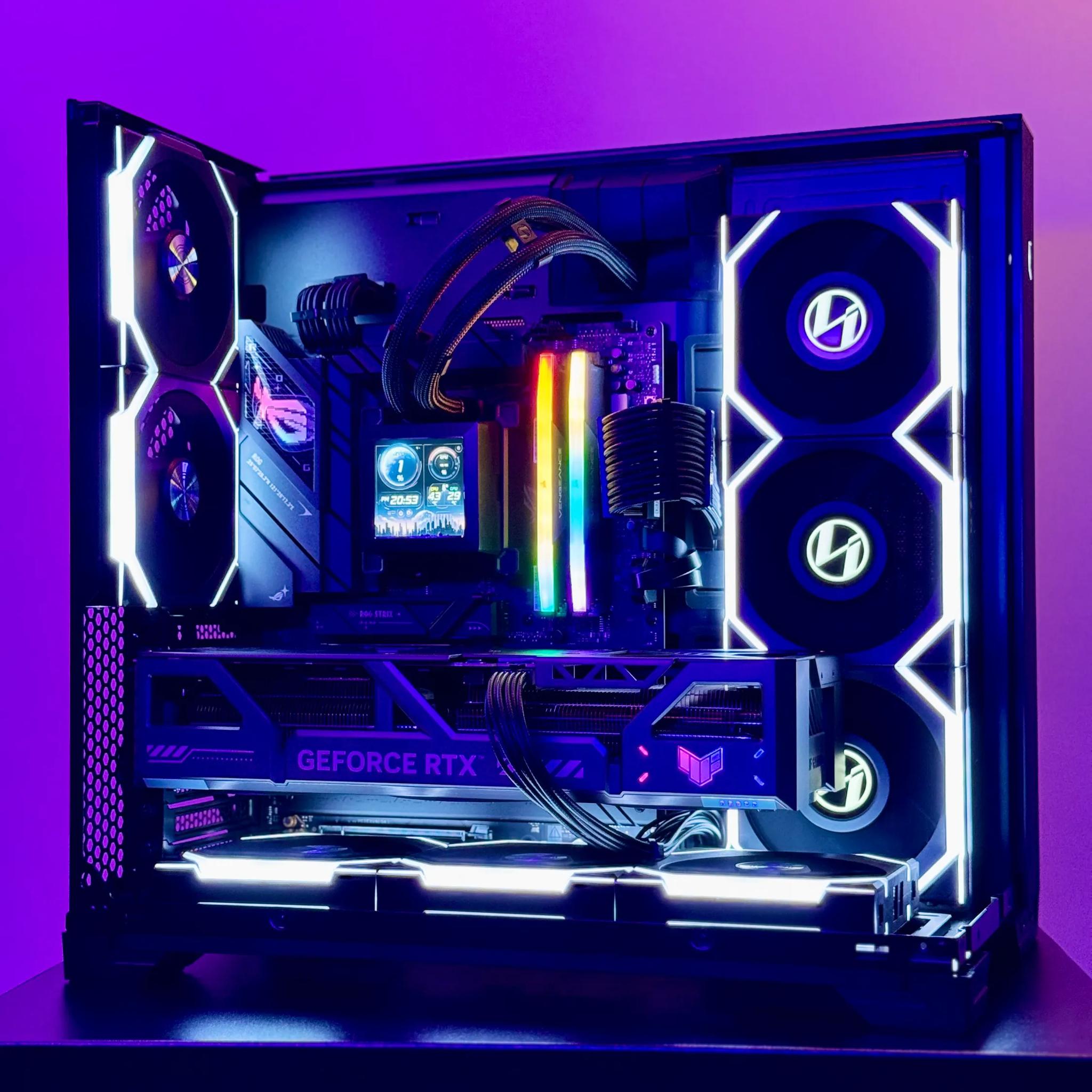ObsidianX Gaming PC 💎 NVIDIA RTX 5080 OC, 9800X3D, 64GB RAM, 3TB NVMe SSD, ROG Strix B850 MB