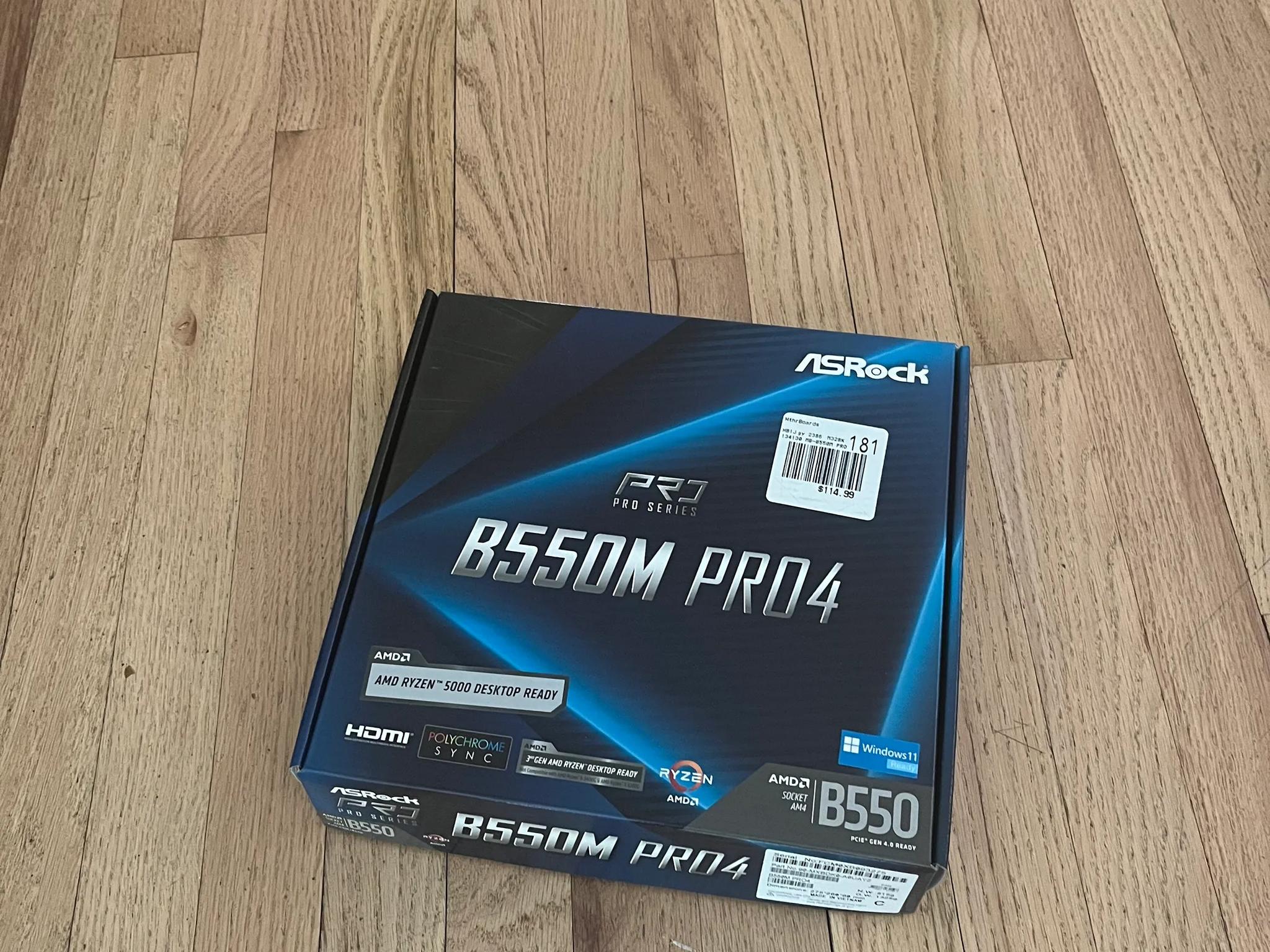 Used ASRock B550M-Pro4 AM4 Motherboard  Micro-ATX