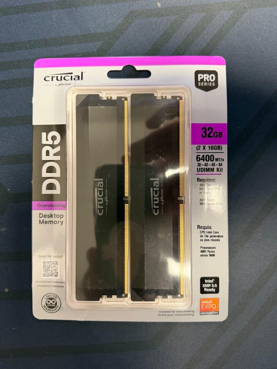Crucial Pro Series DDR5 RAM (32GB / 2x16GB)